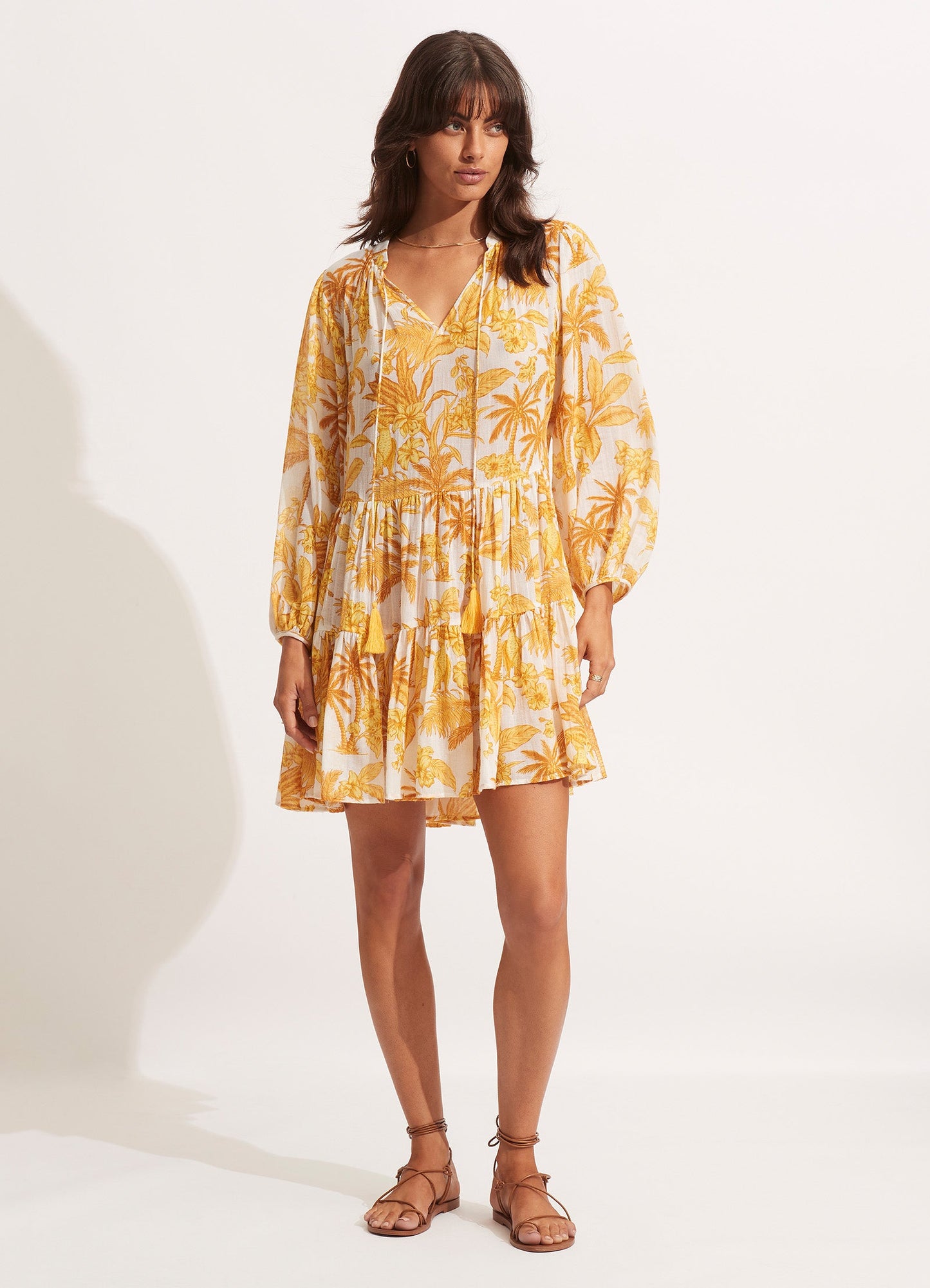  Castaway Tier Dress - Tuscan Sun