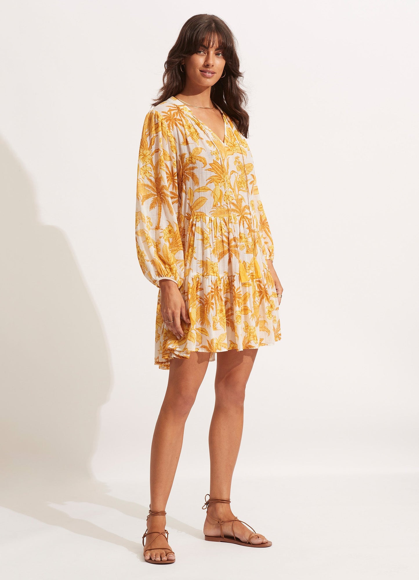  Castaway Tier Dress - Tuscan Sun