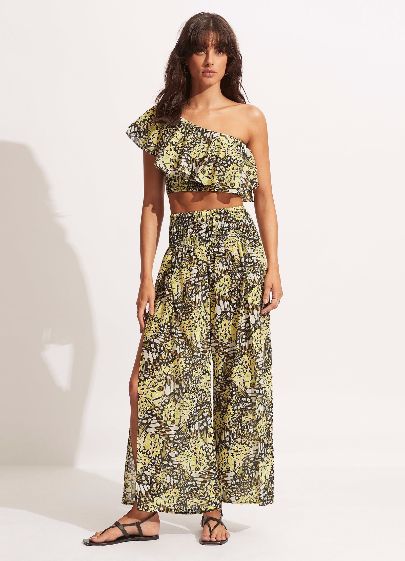  Take Flight One Shoulder Top - Wild Lime