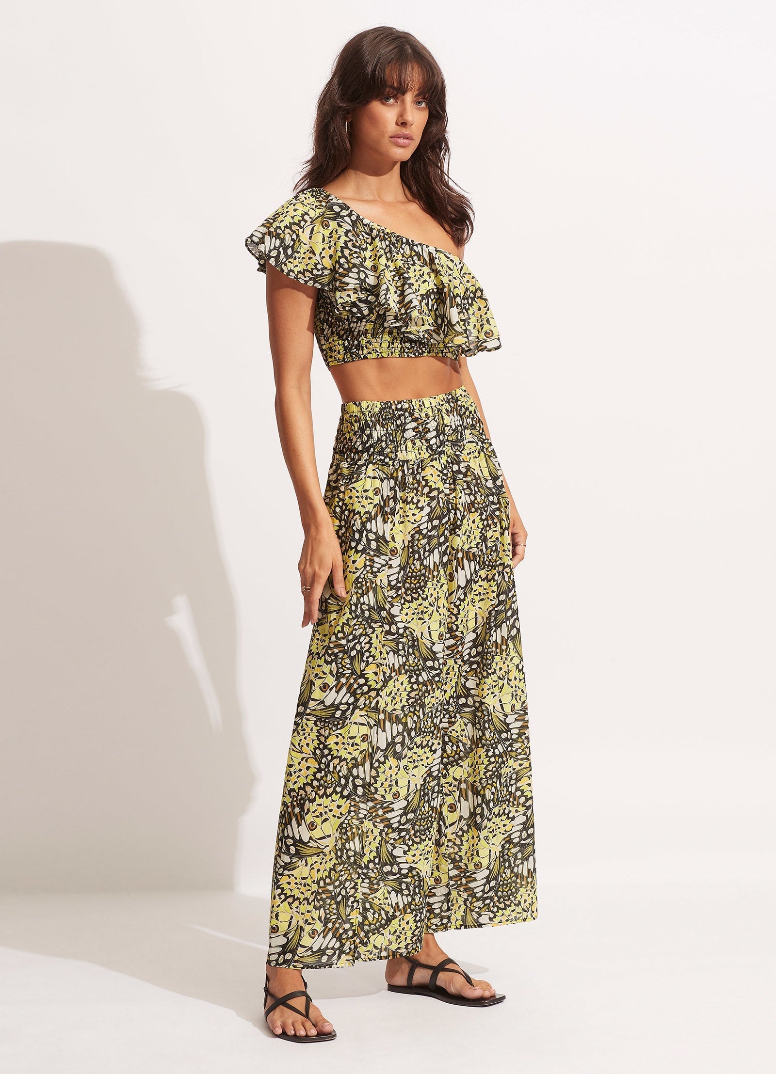  Take Flight One Shoulder Top - Wild Lime