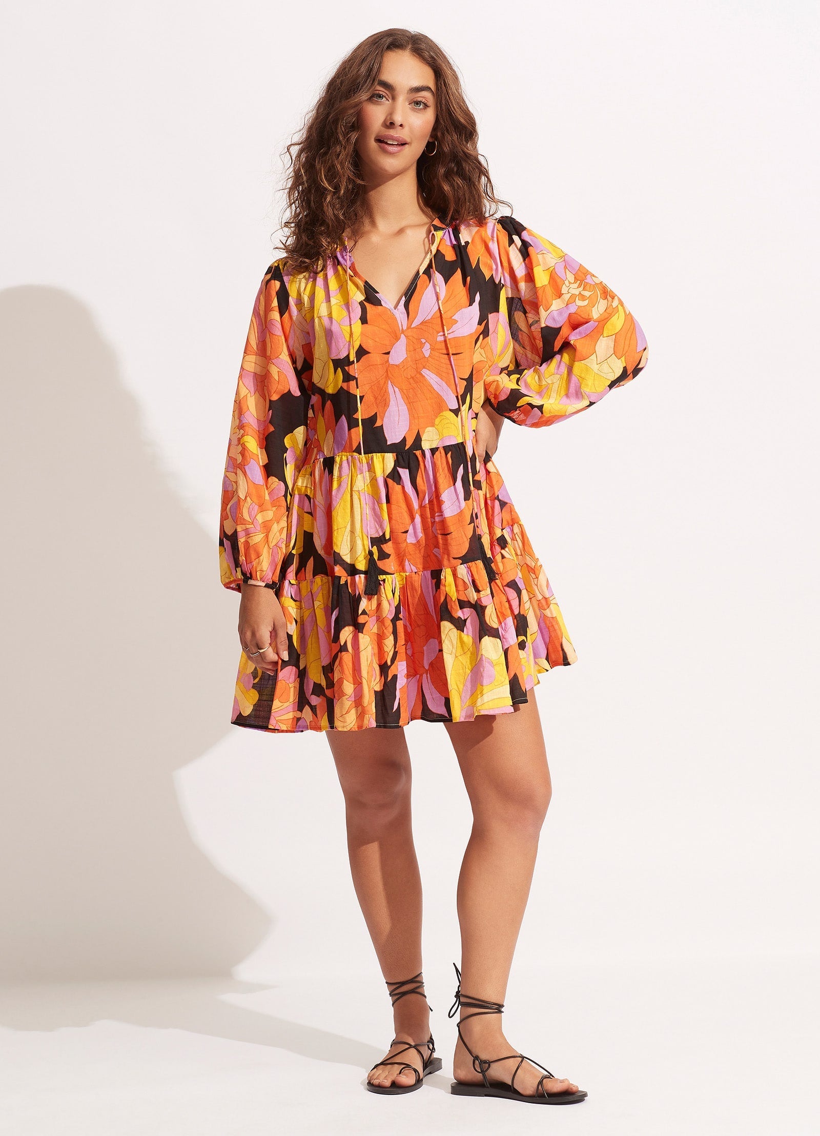  Palm Springs Tier Dress - Black