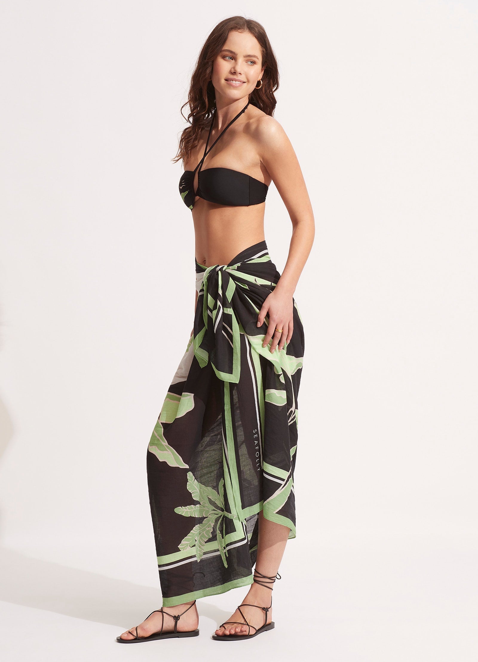  Palm Paradise Pareo - Black