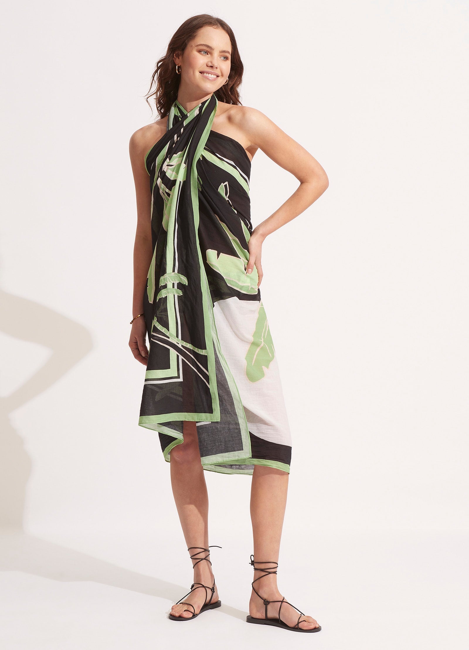  Palm Paradise Pareo - Black