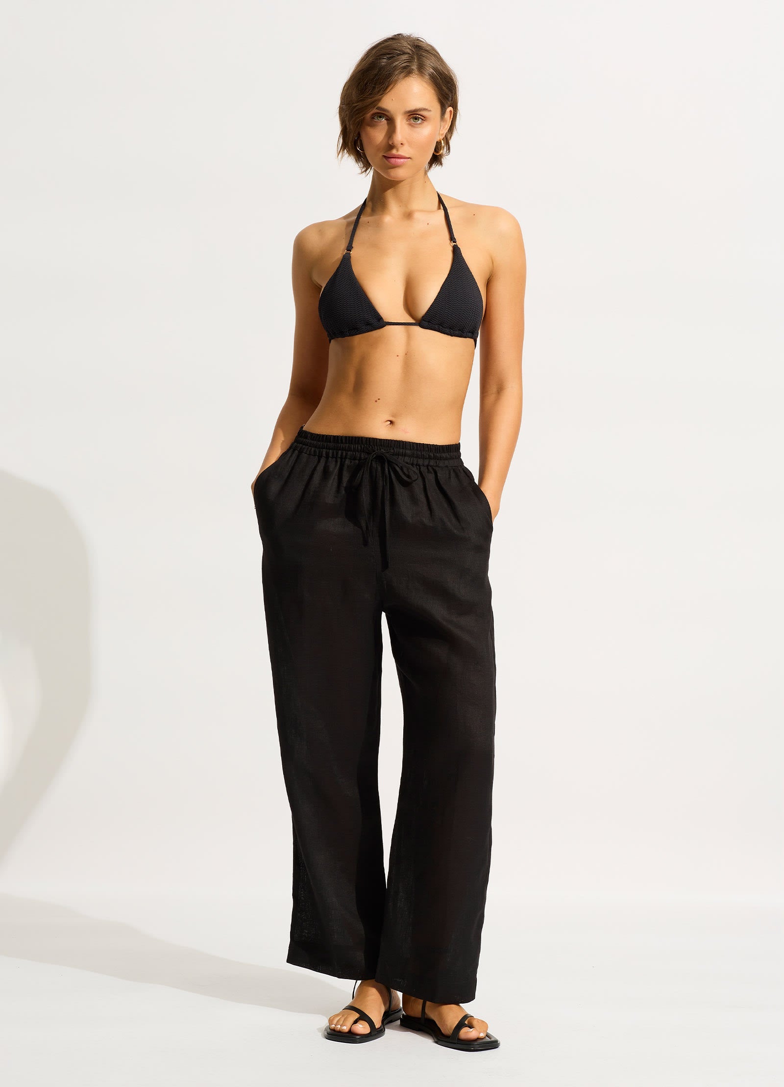  Linen Pant - Black