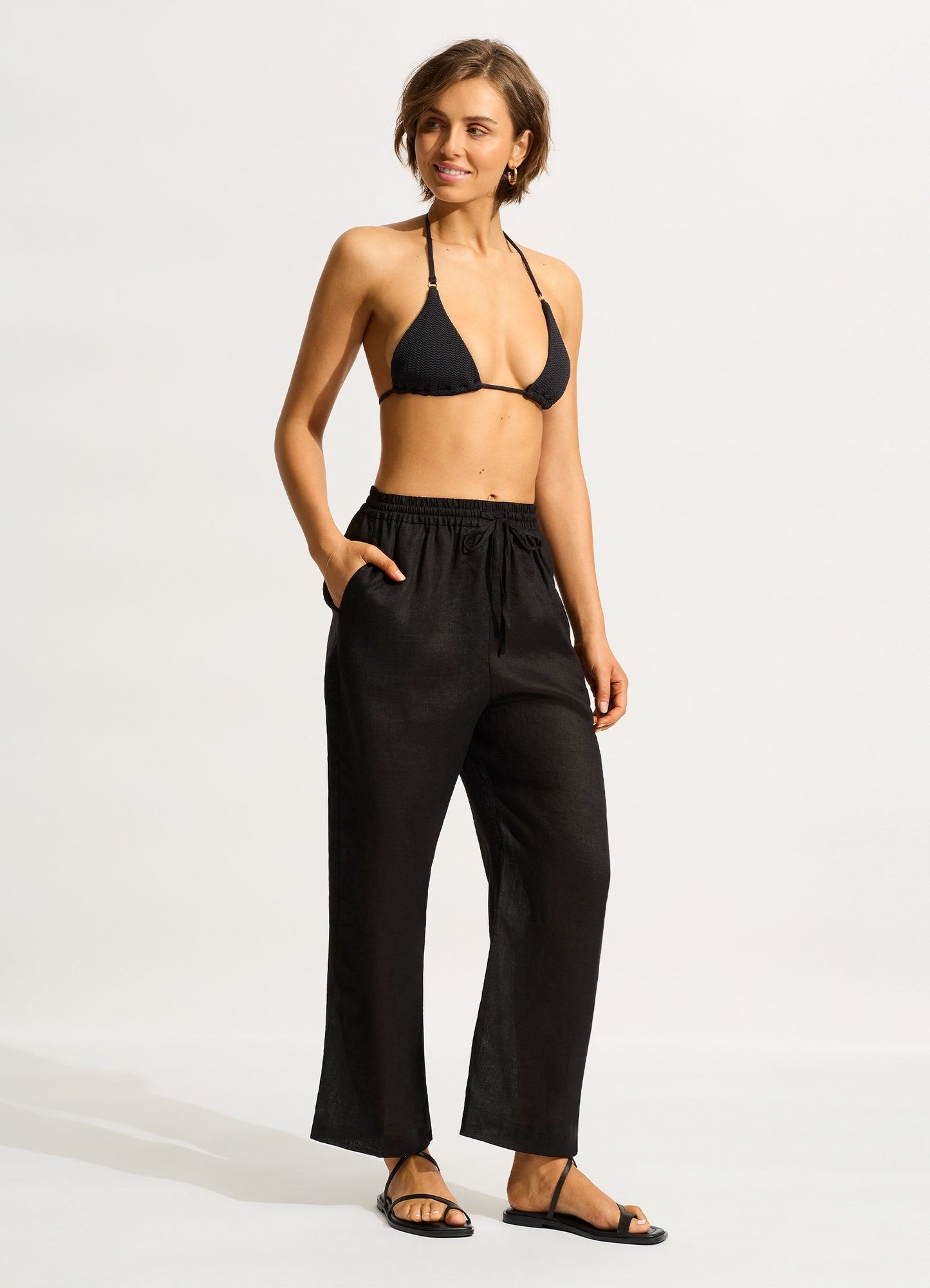  Linen Pant - Black