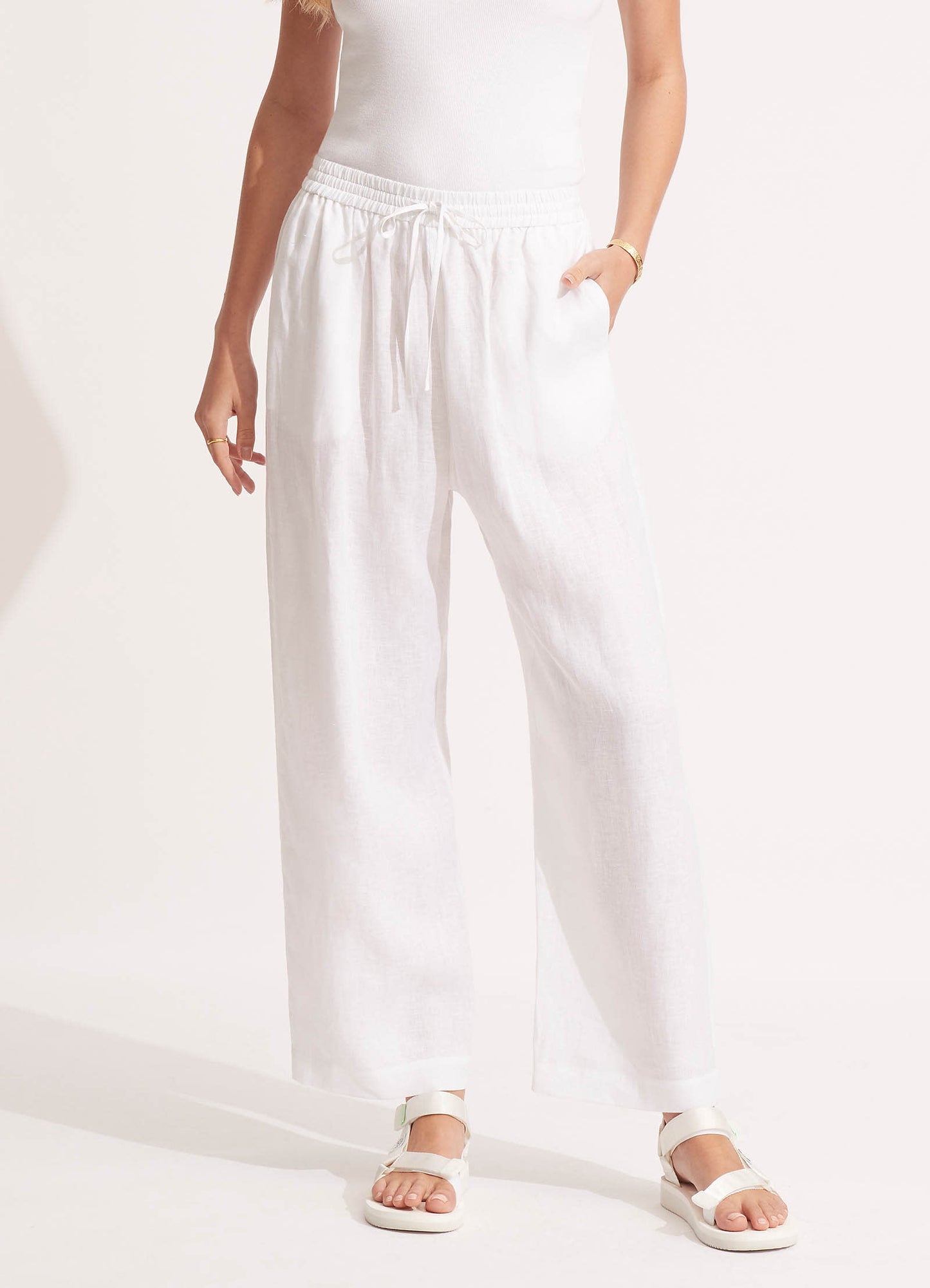  Linen Pant - White