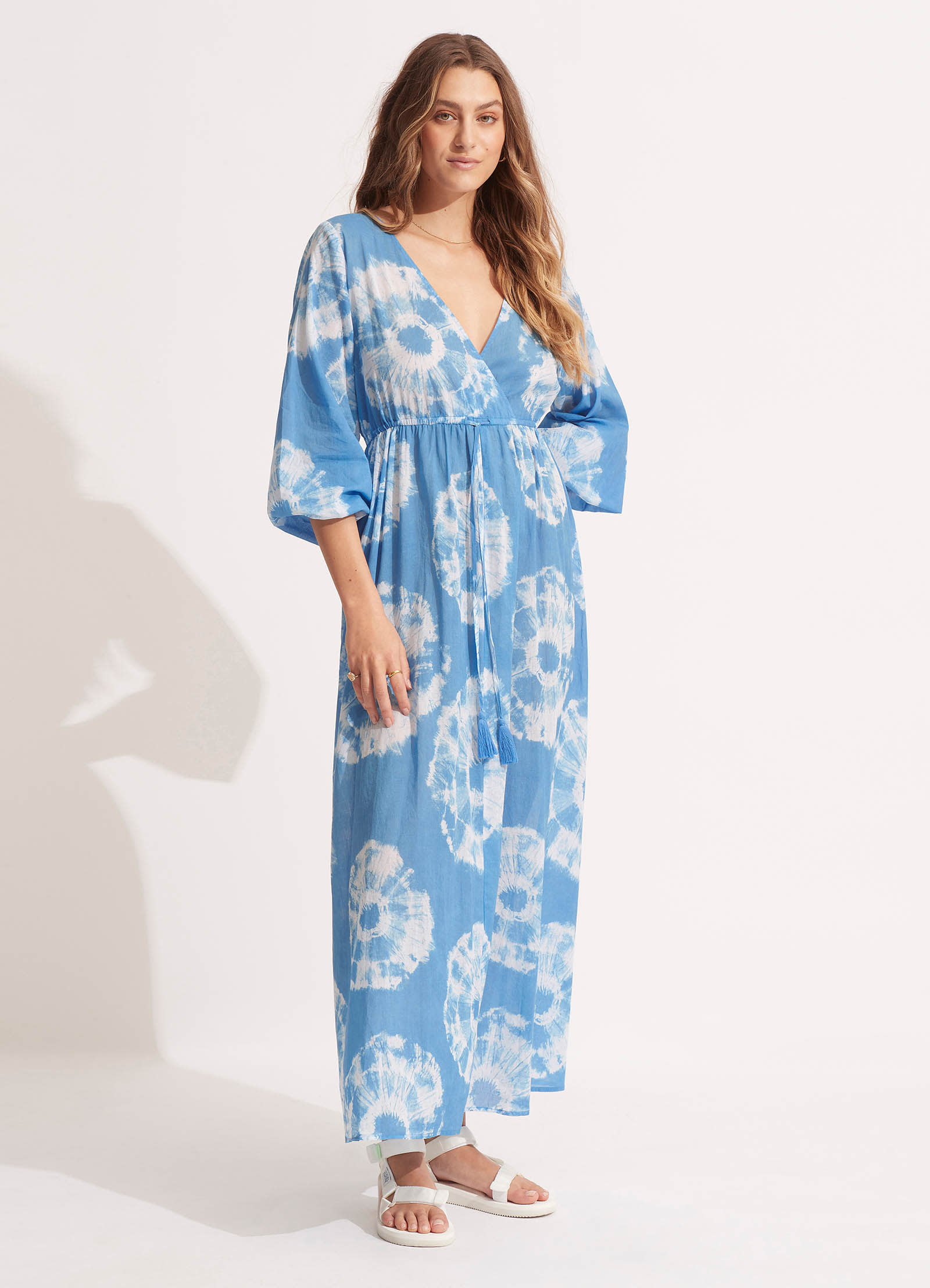  Tie Dye Maxi Dress - Azure
