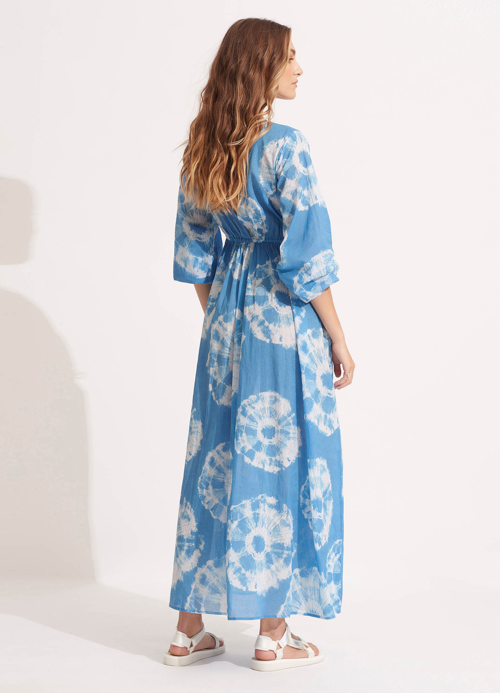 Tie Dye Maxi Dress - Azure