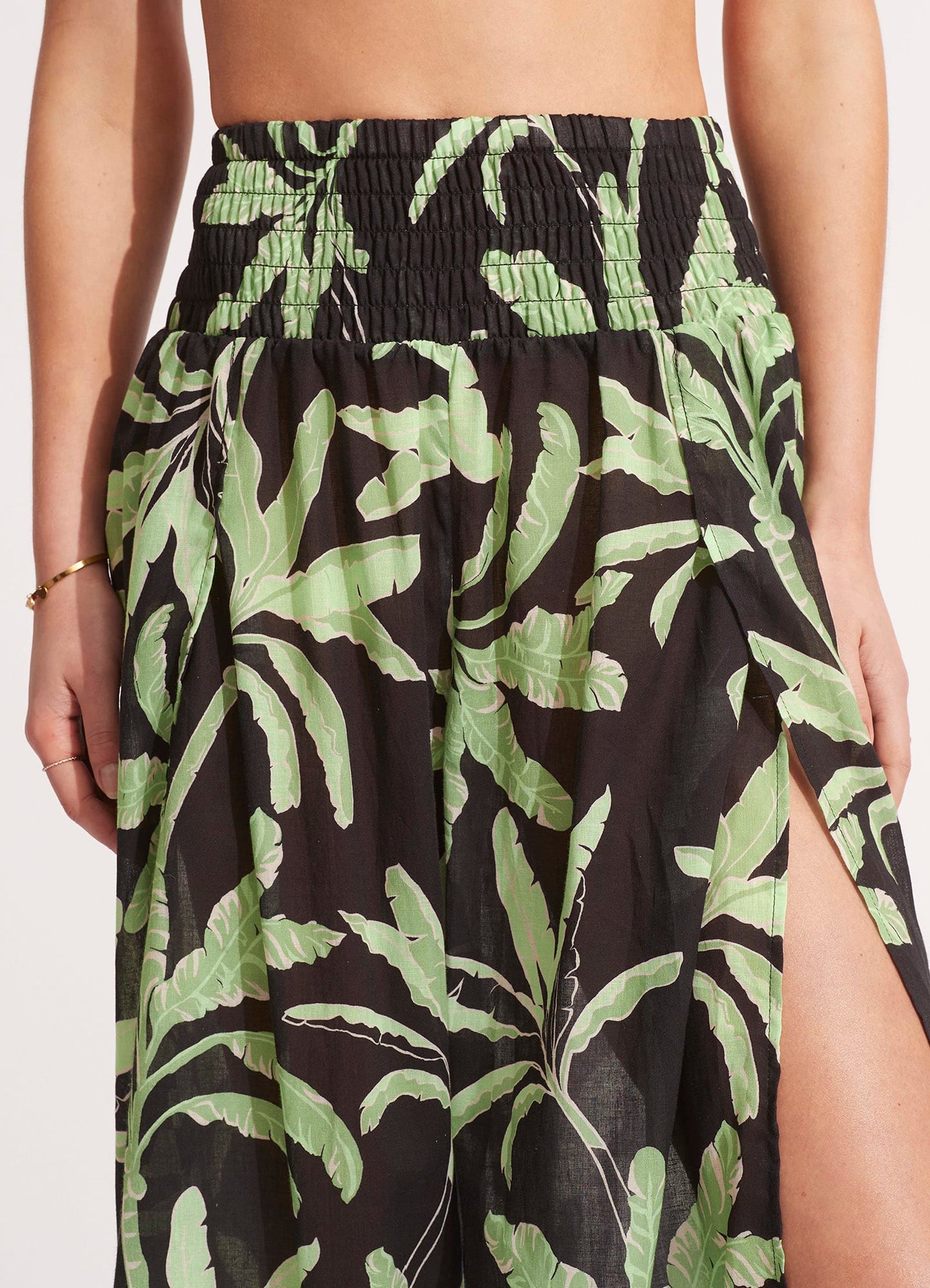  Palm Paradise Wrap Pant - Black