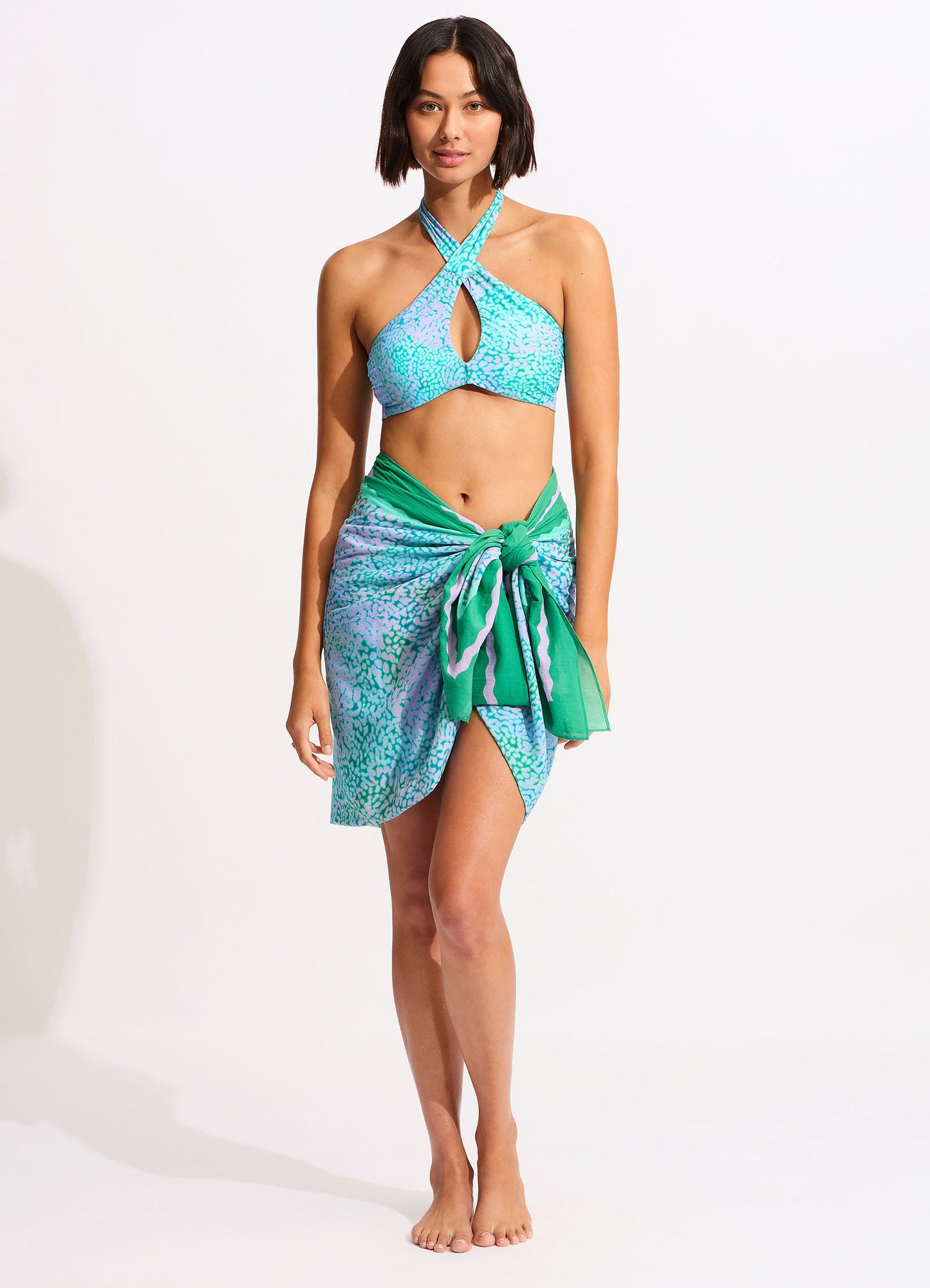  Sea Skin Sarong - Vivid Green