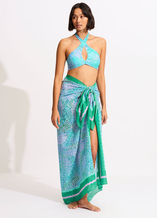  Sea Skin Sarong - Vivid Green