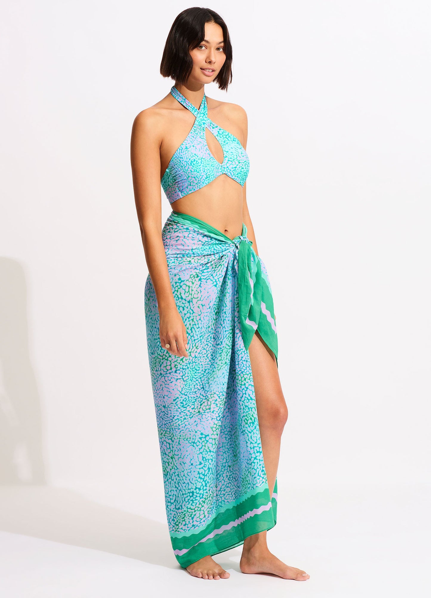  Sea Skin Sarong - Vivid Green