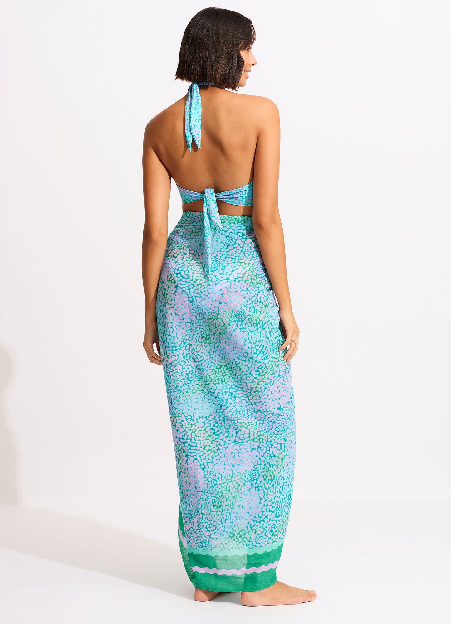  Sea Skin Sarong - Vivid Green