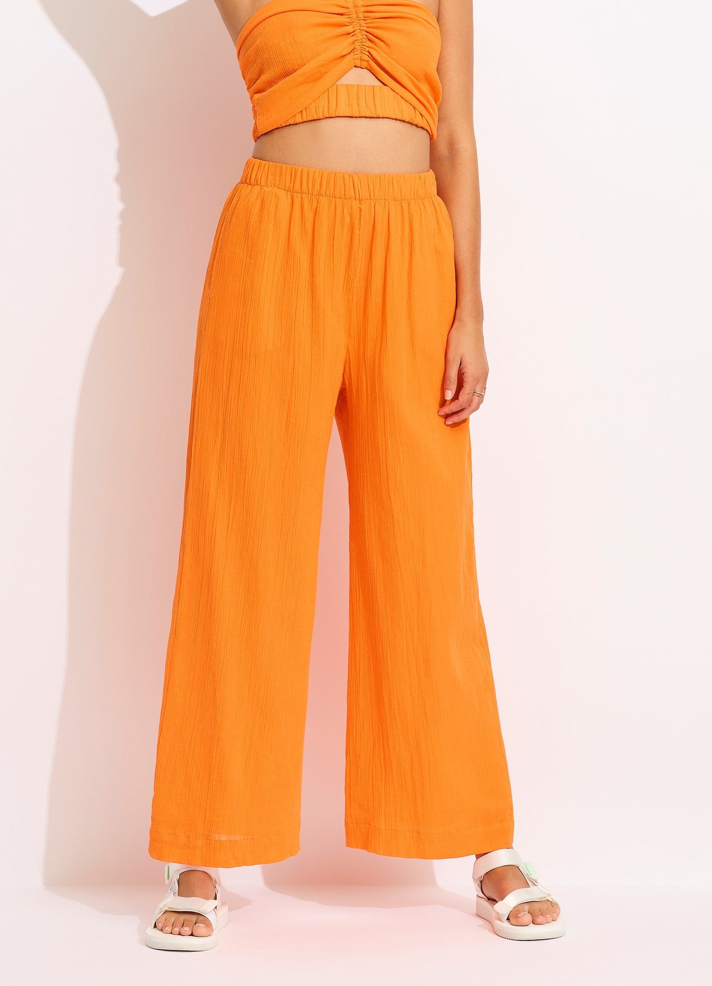  Crinkle Beach Pant - Mandarin