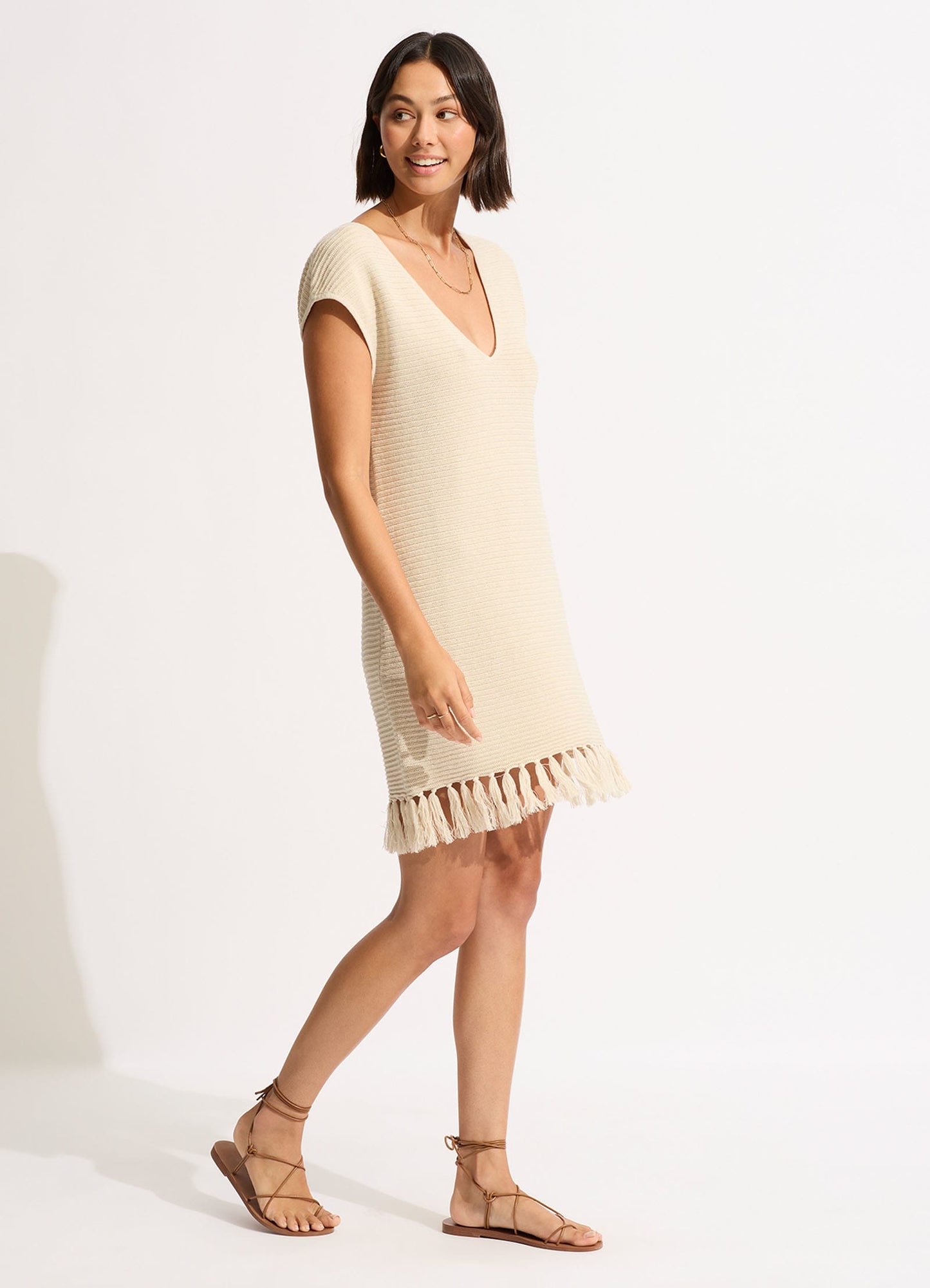  Mini Knit Cover Up - Natural