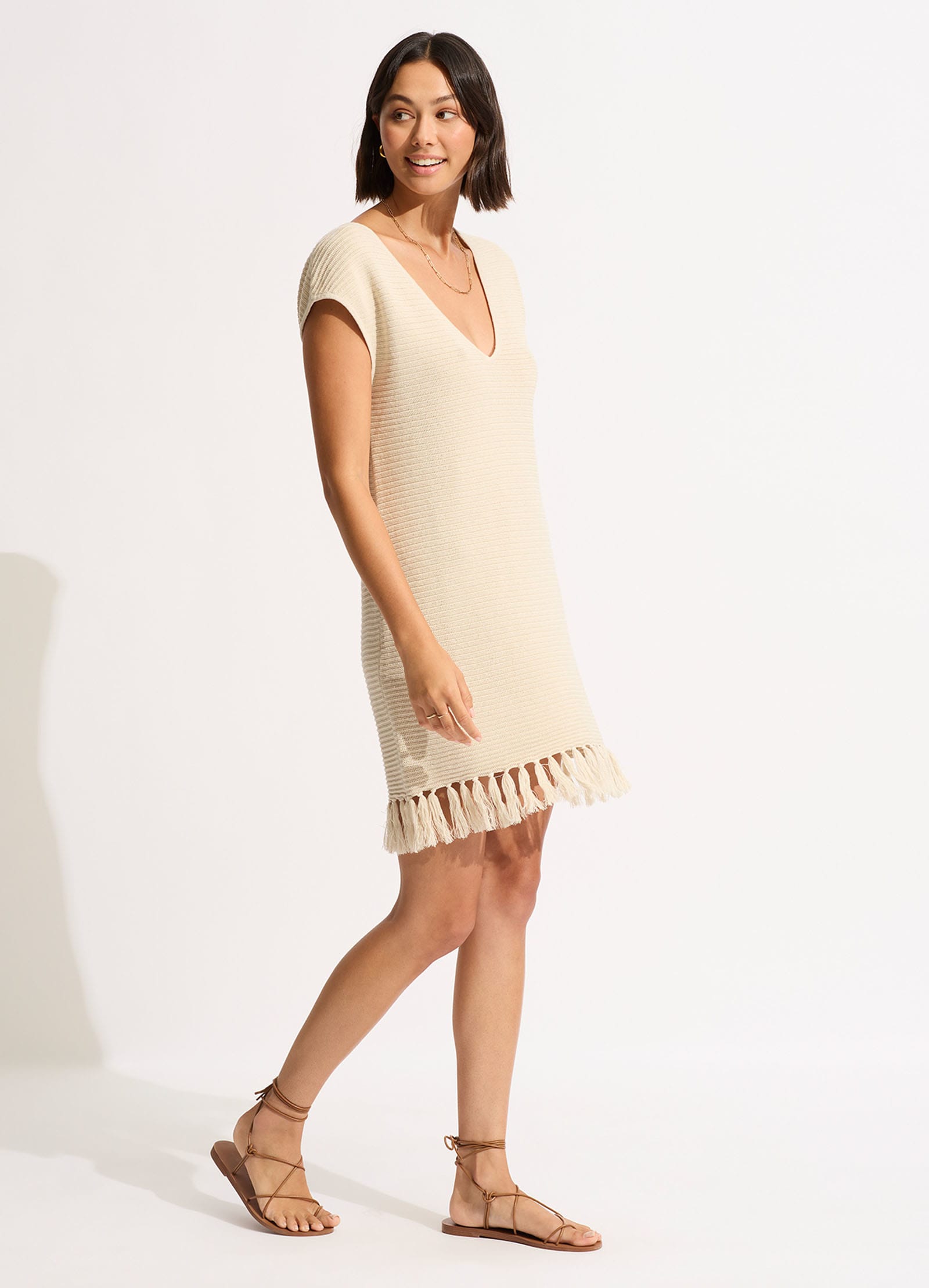 Mini Knit Cover Up - Natural