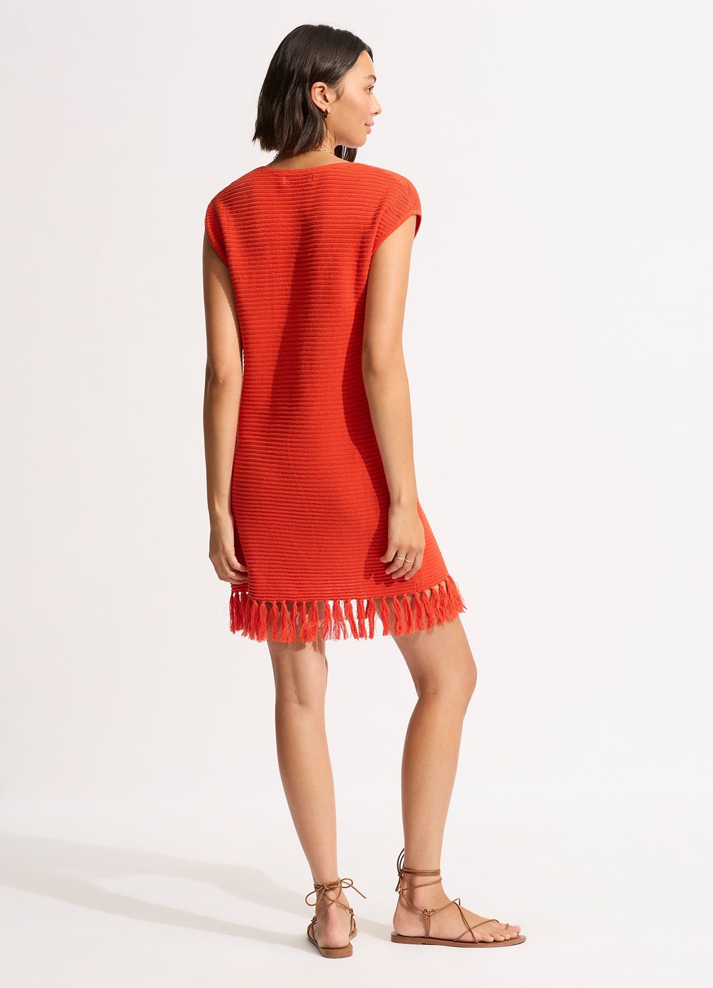  Mini Knit Cover Up - Tamarillo