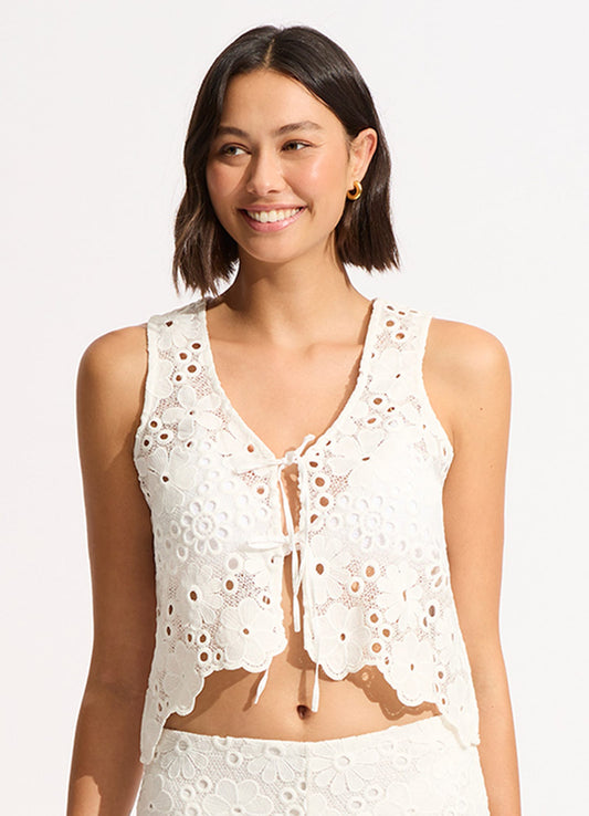  Crochet Top - White