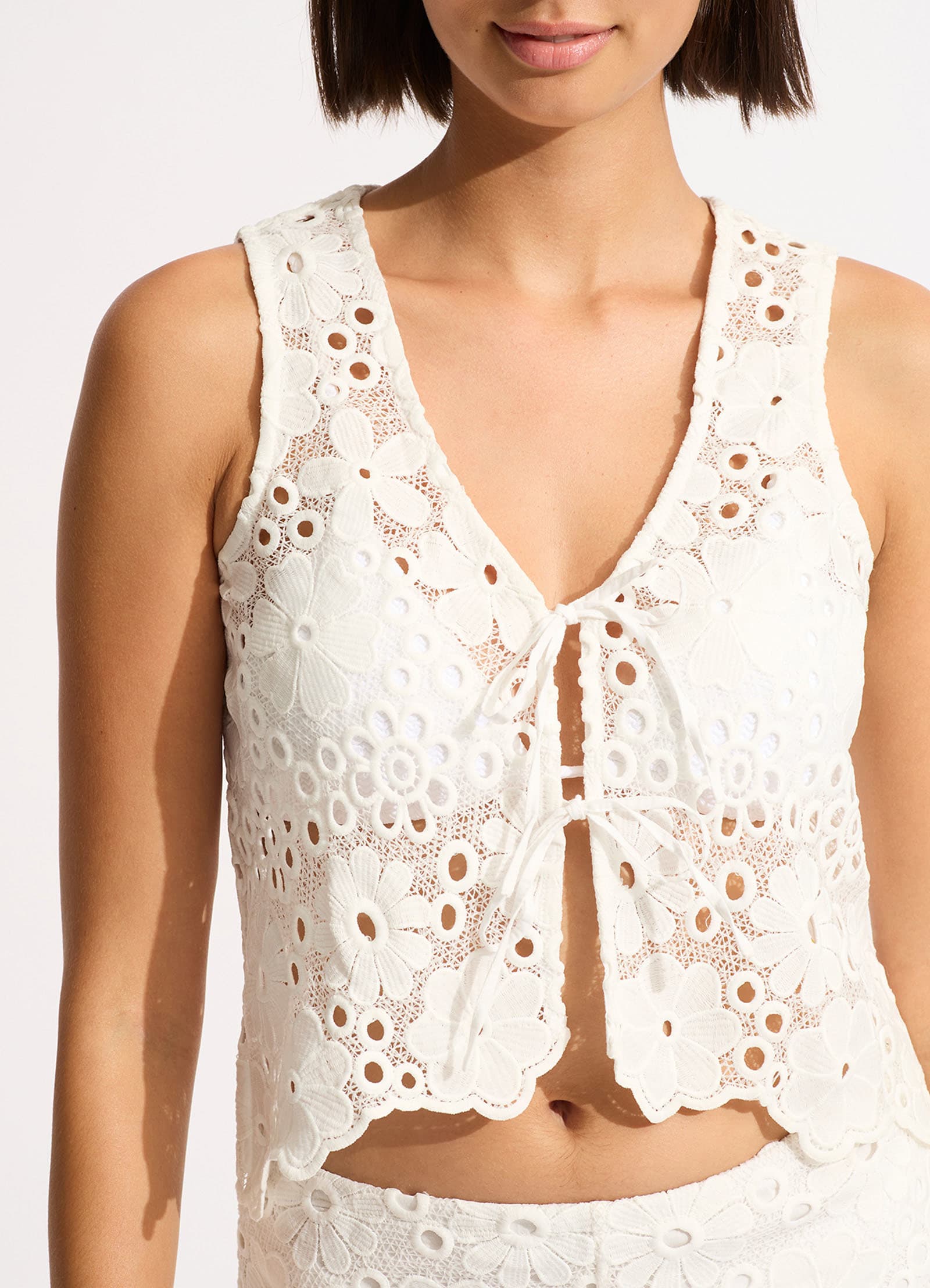  Crochet Top - White