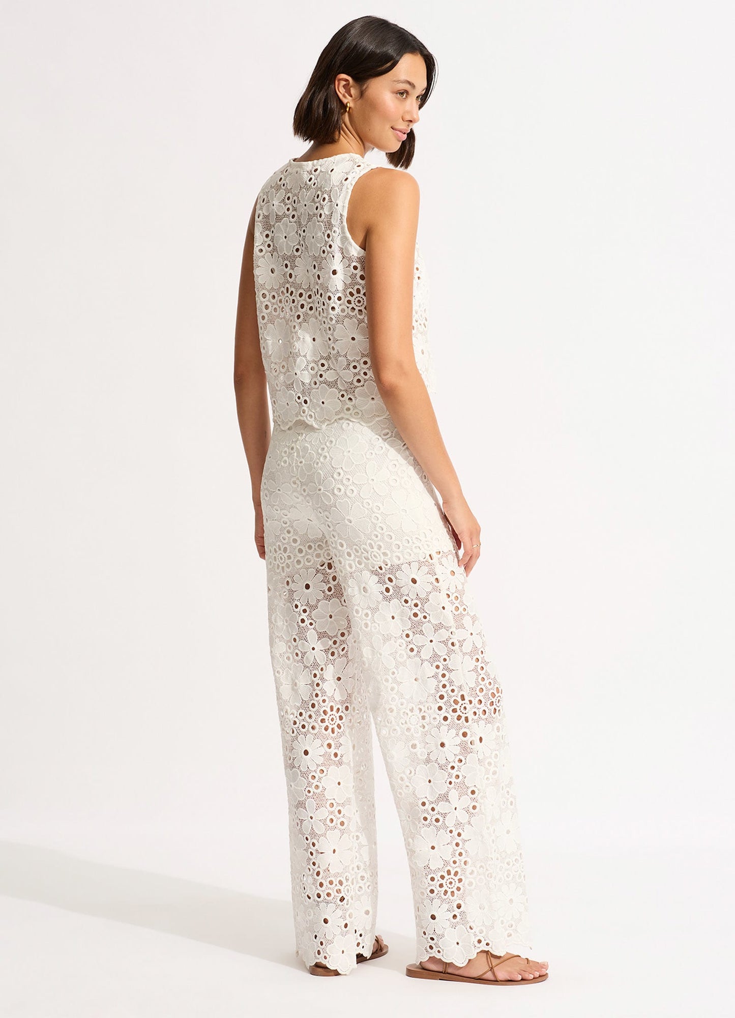  Crochet Pant - White