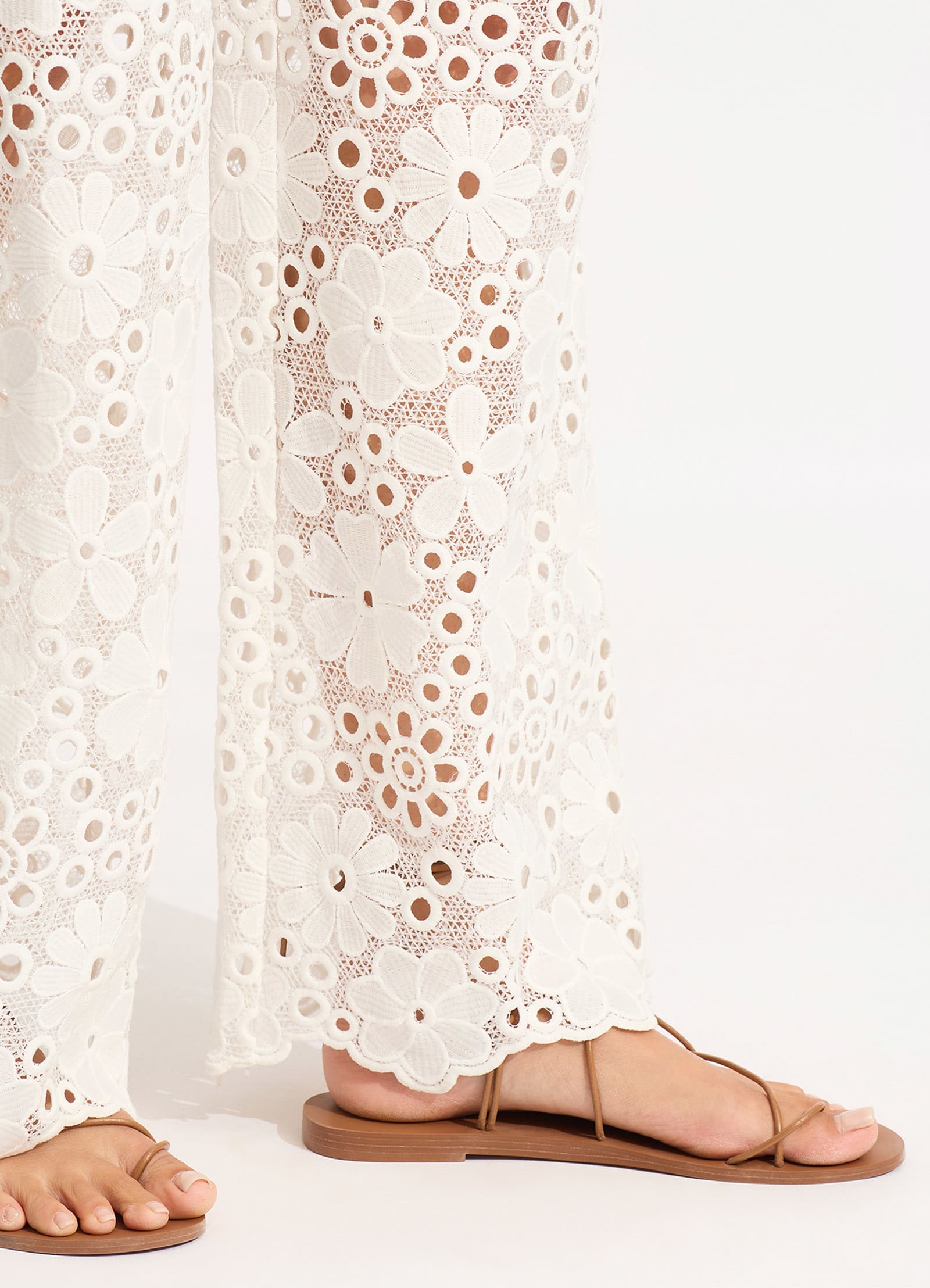  Crochet Pant - White