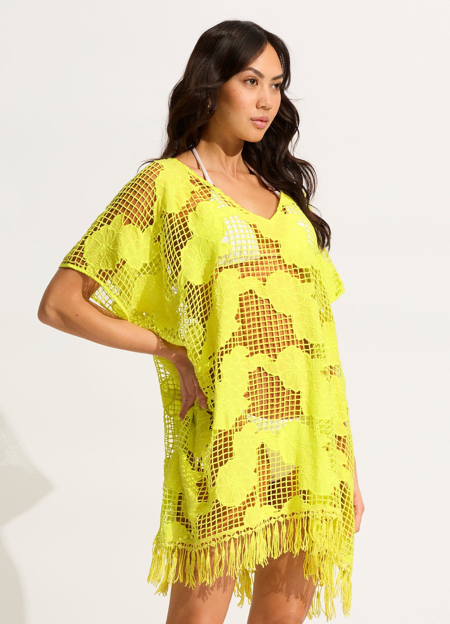  Mesh Kaftan - Citron