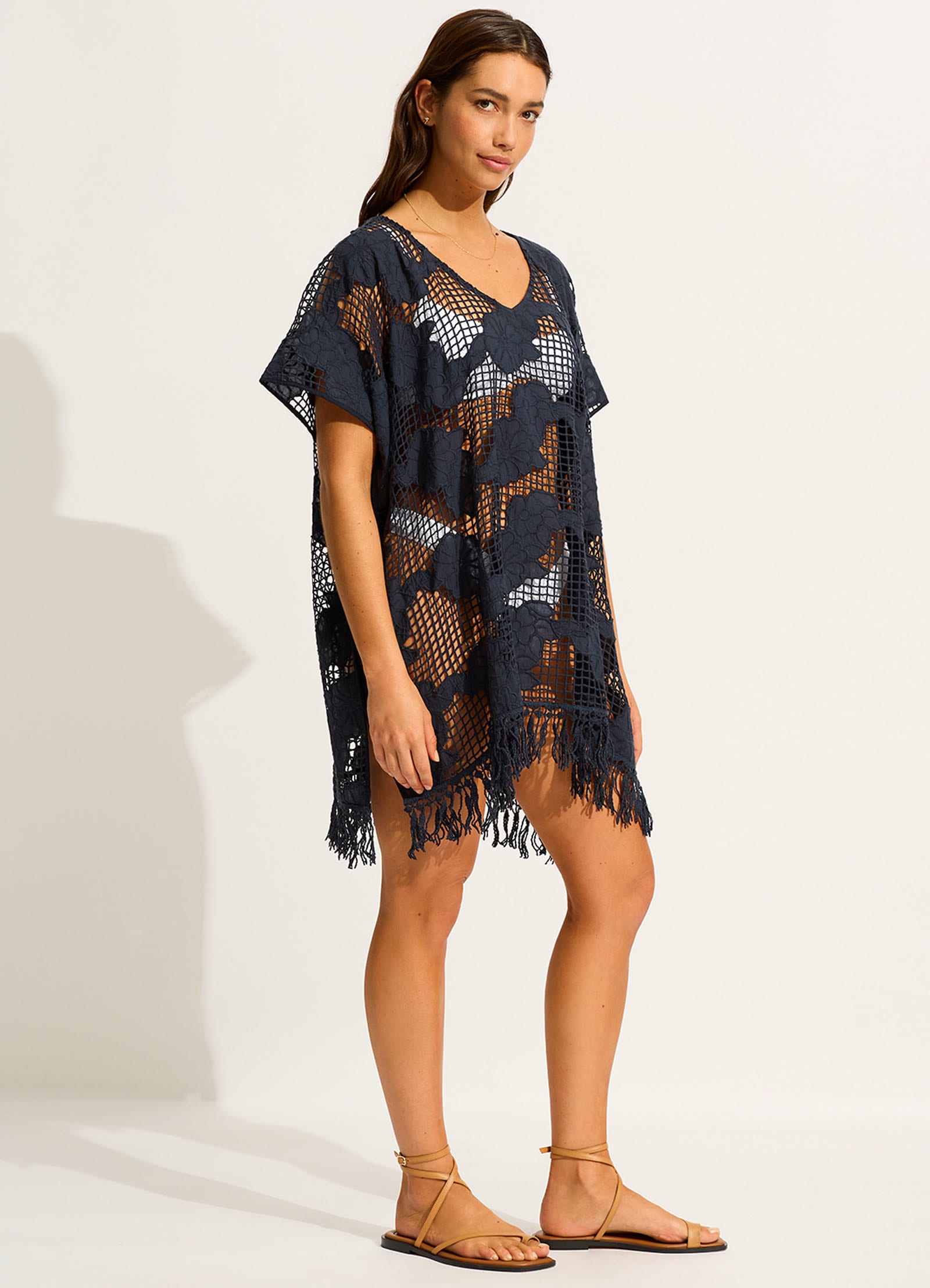  Mesh Kaftan - True Navy
