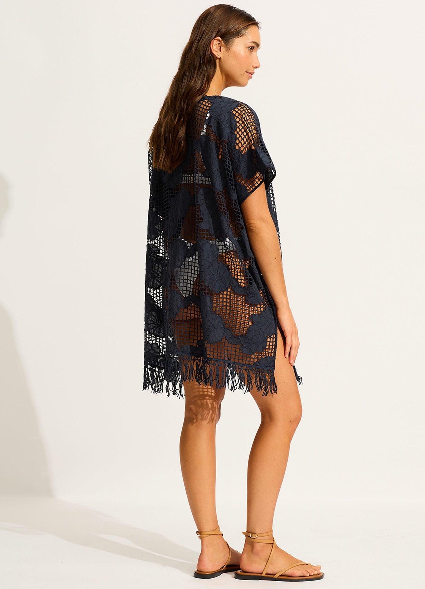  Mesh Kaftan - True Navy