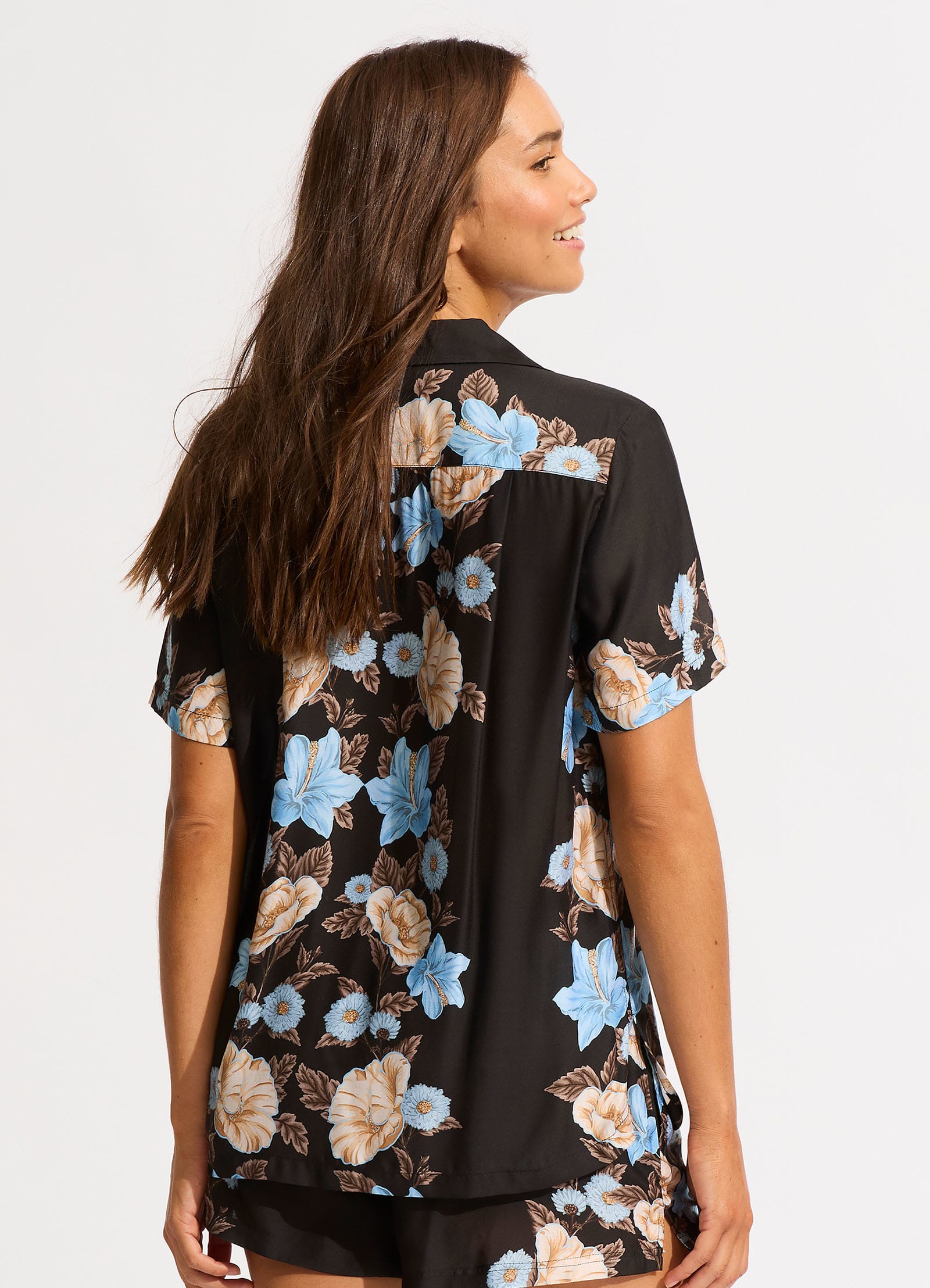  Garden Party Short Sleeve Shirt - Black