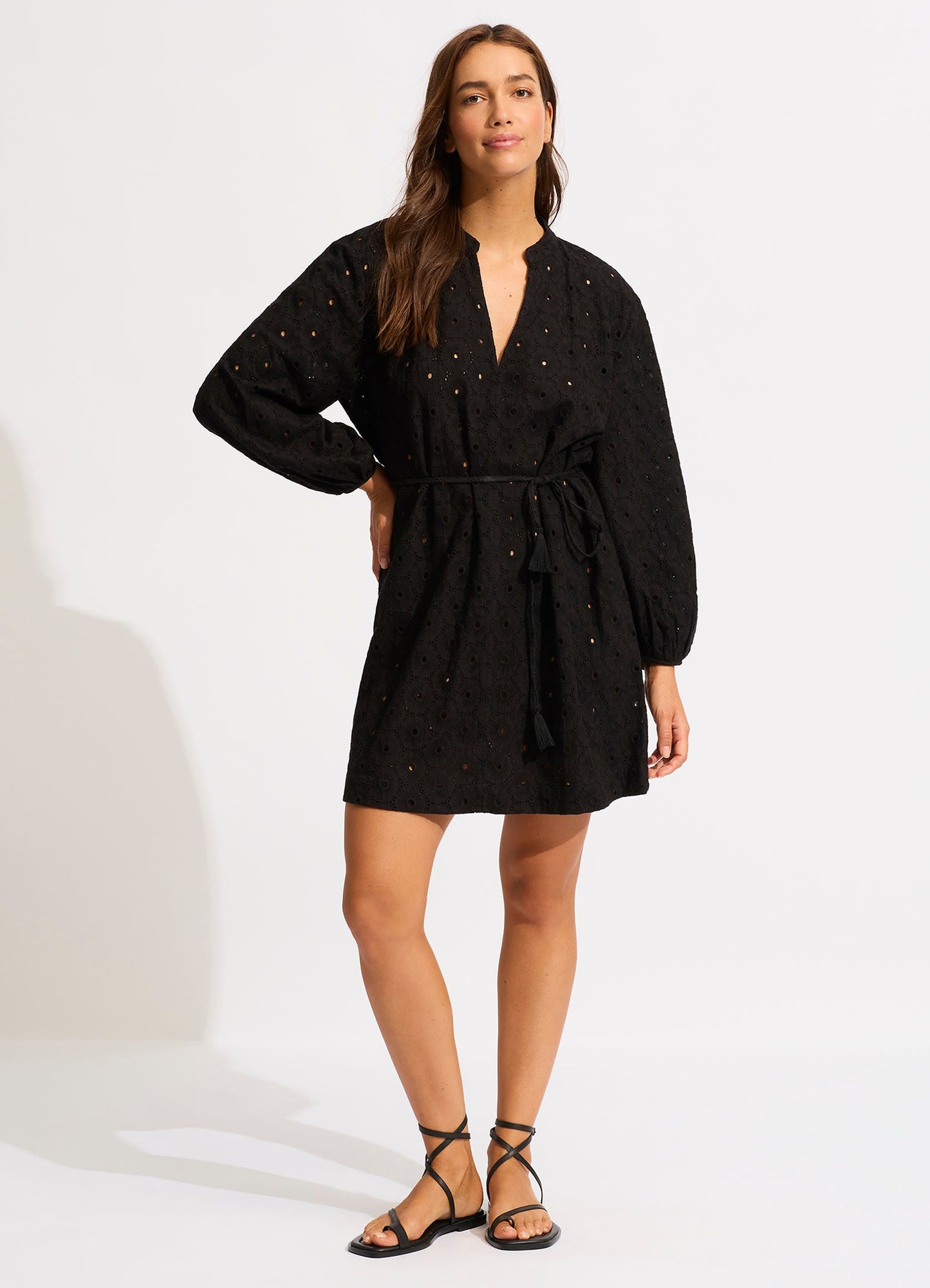  Broderie Cover Up - Black