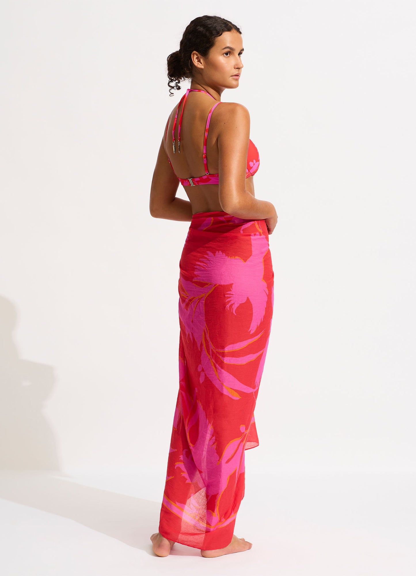  Birds Of Paradise Sarong - Chilli Red