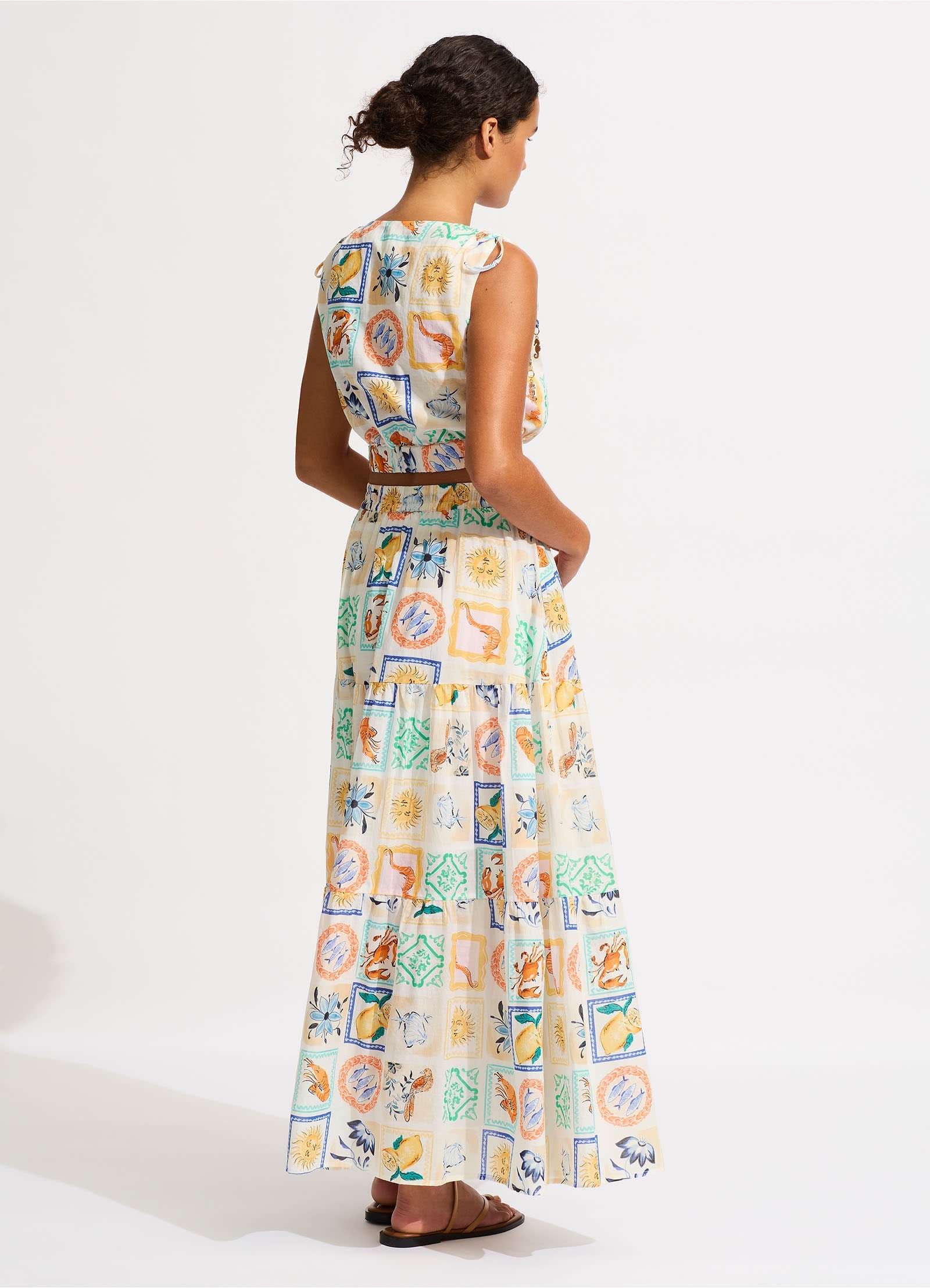  Wish You Were Here Maxi Skirt - Atoll Blue