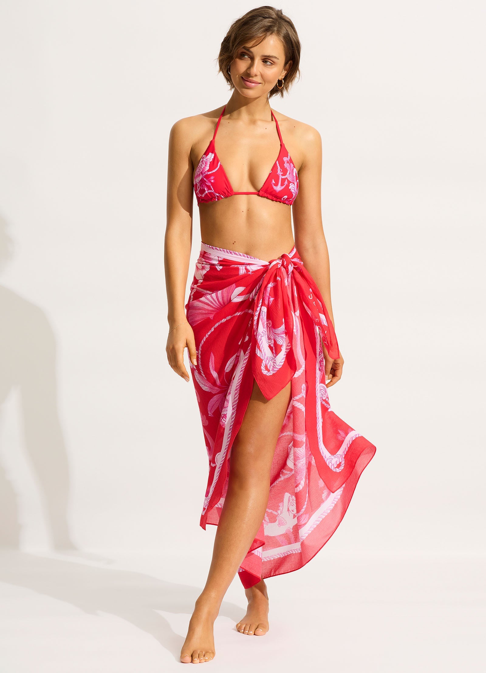  Ahoy Sarong - Chilli Red