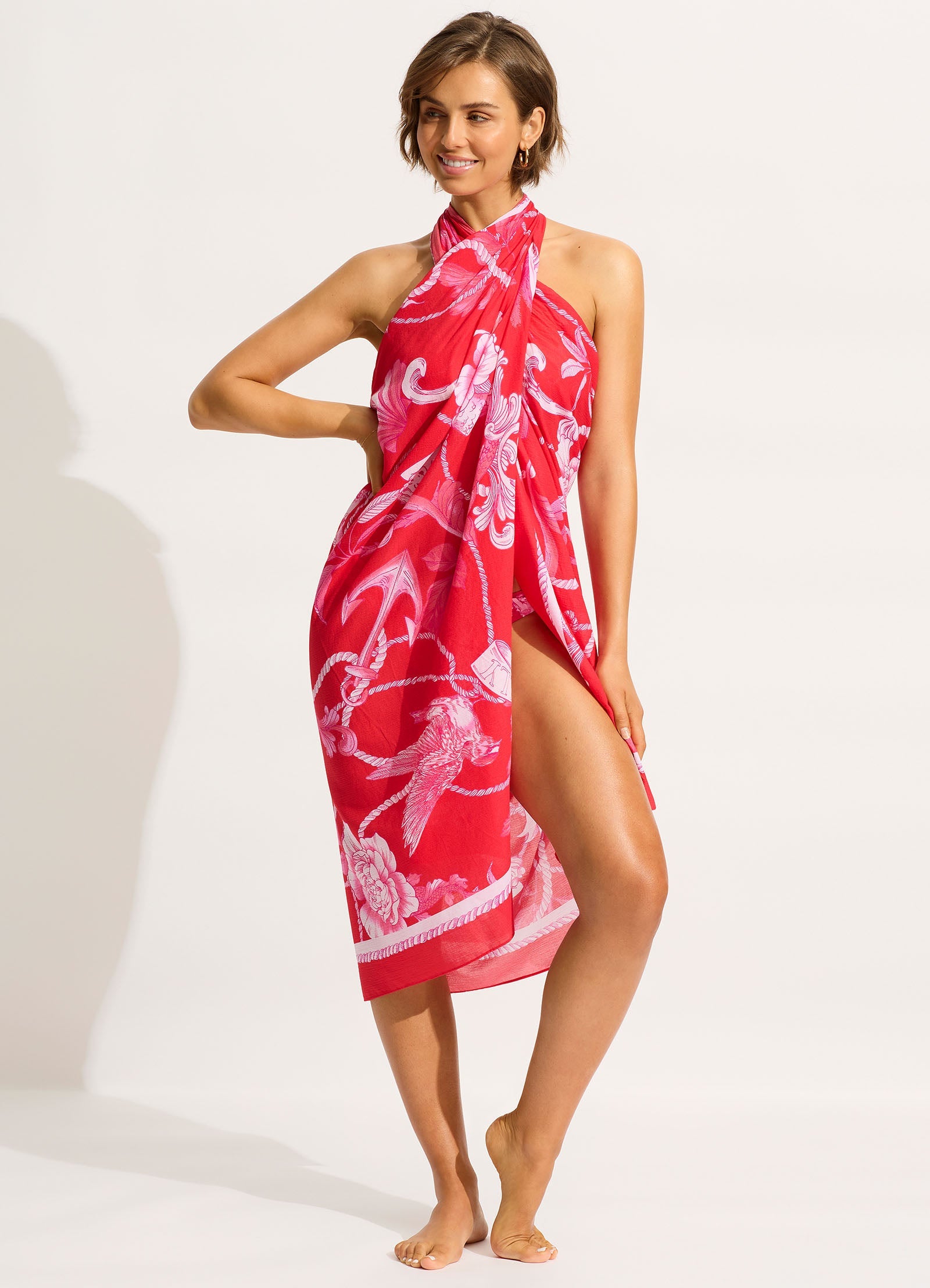  Ahoy Sarong - Chilli Red