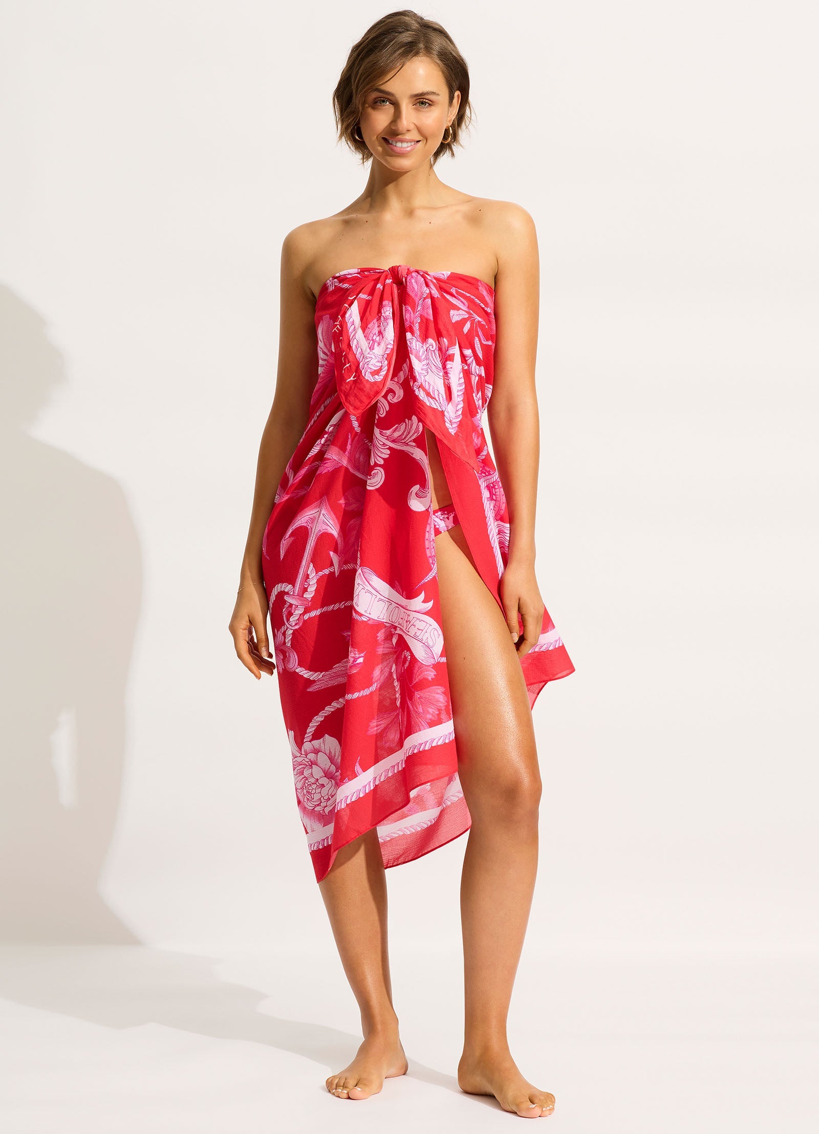  Ahoy Sarong - Chilli Red