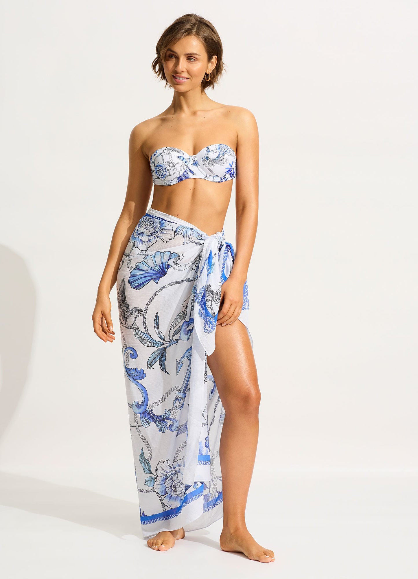  Ahoy Sarong - White