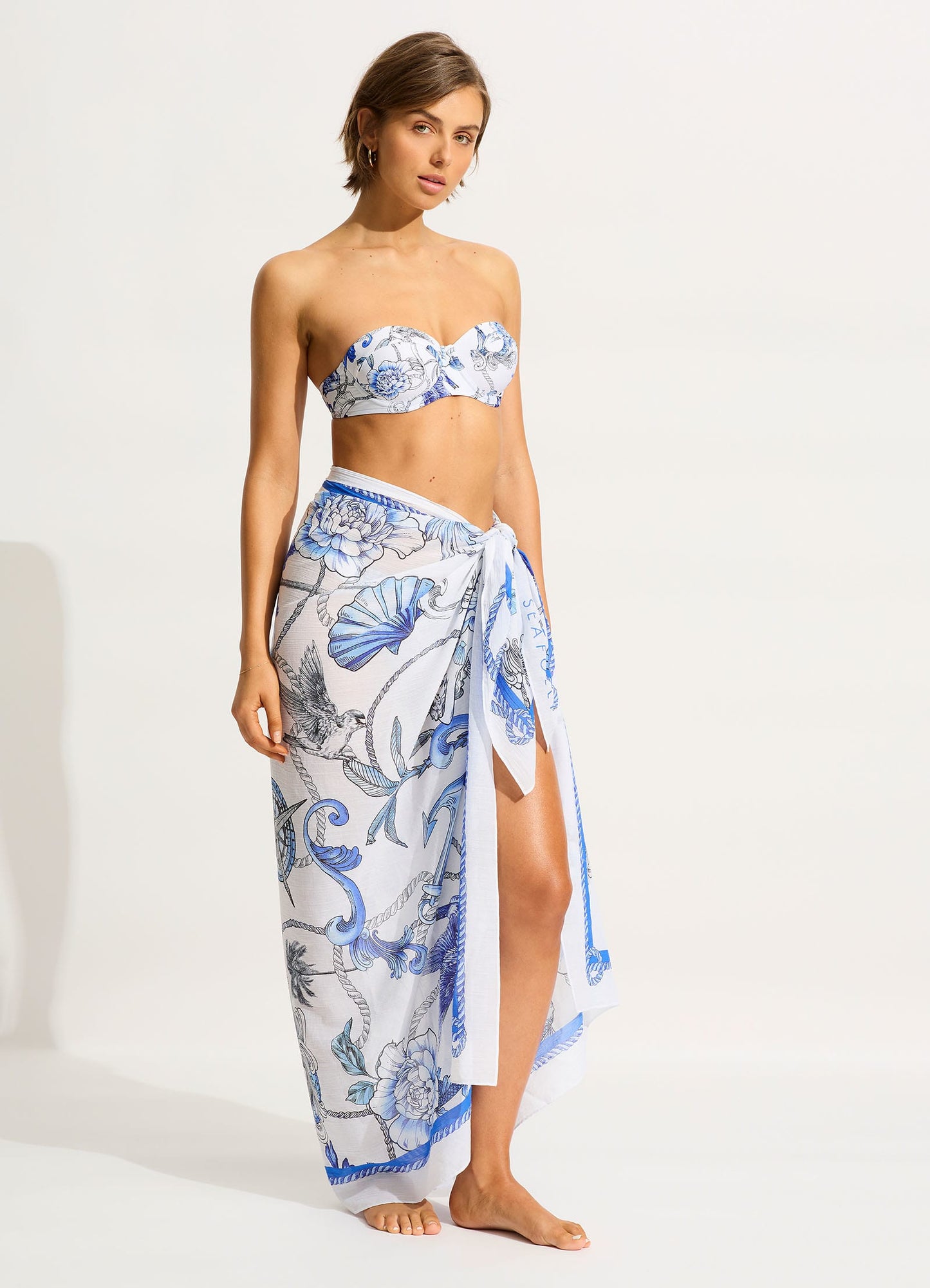  Ahoy Sarong - White