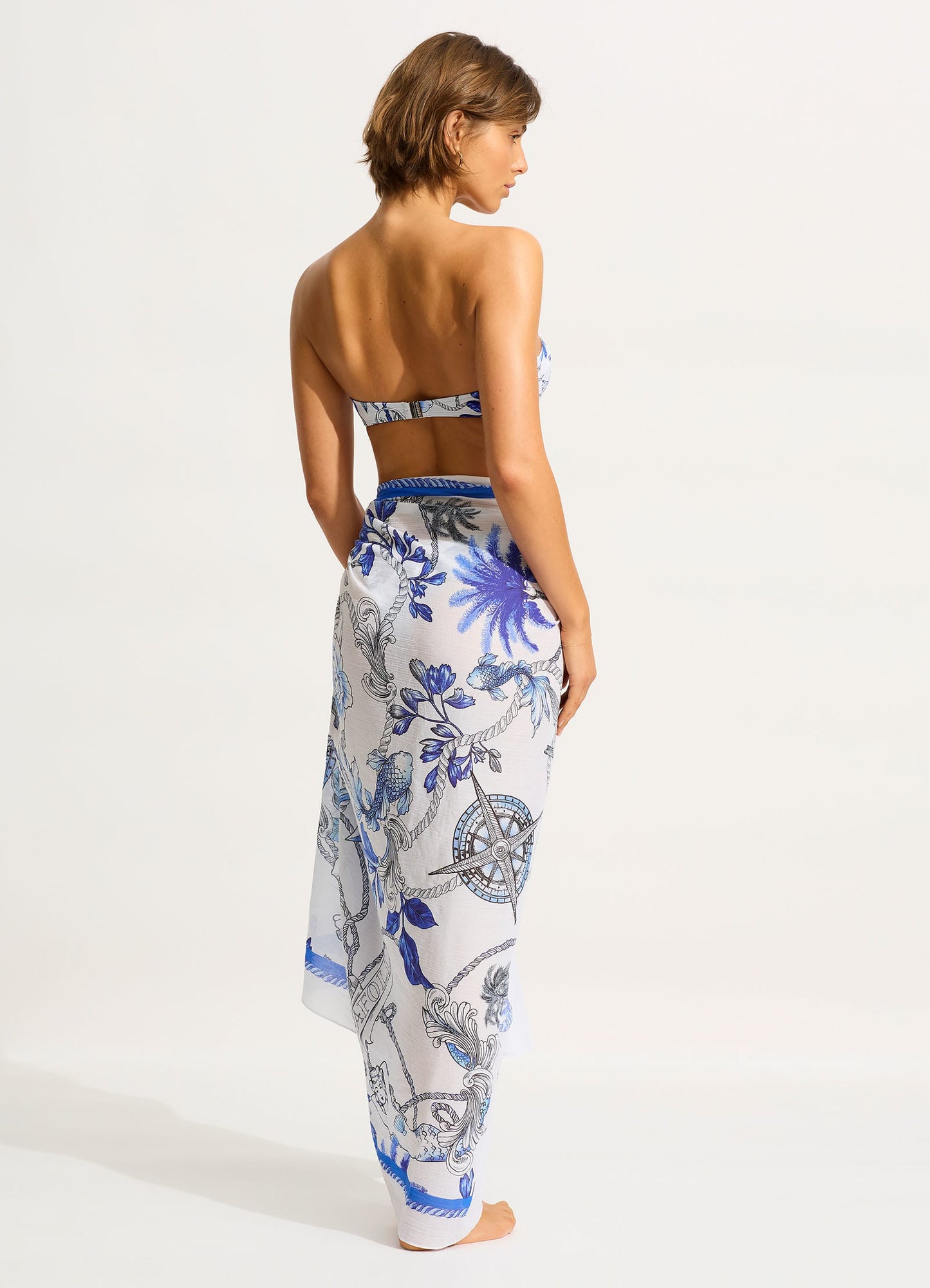  Ahoy Sarong - White