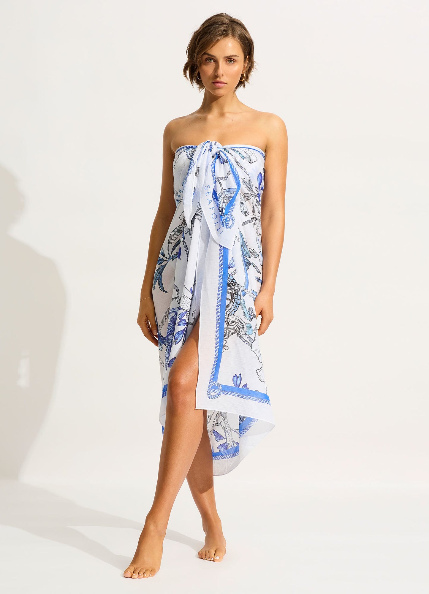  Ahoy Sarong - White
