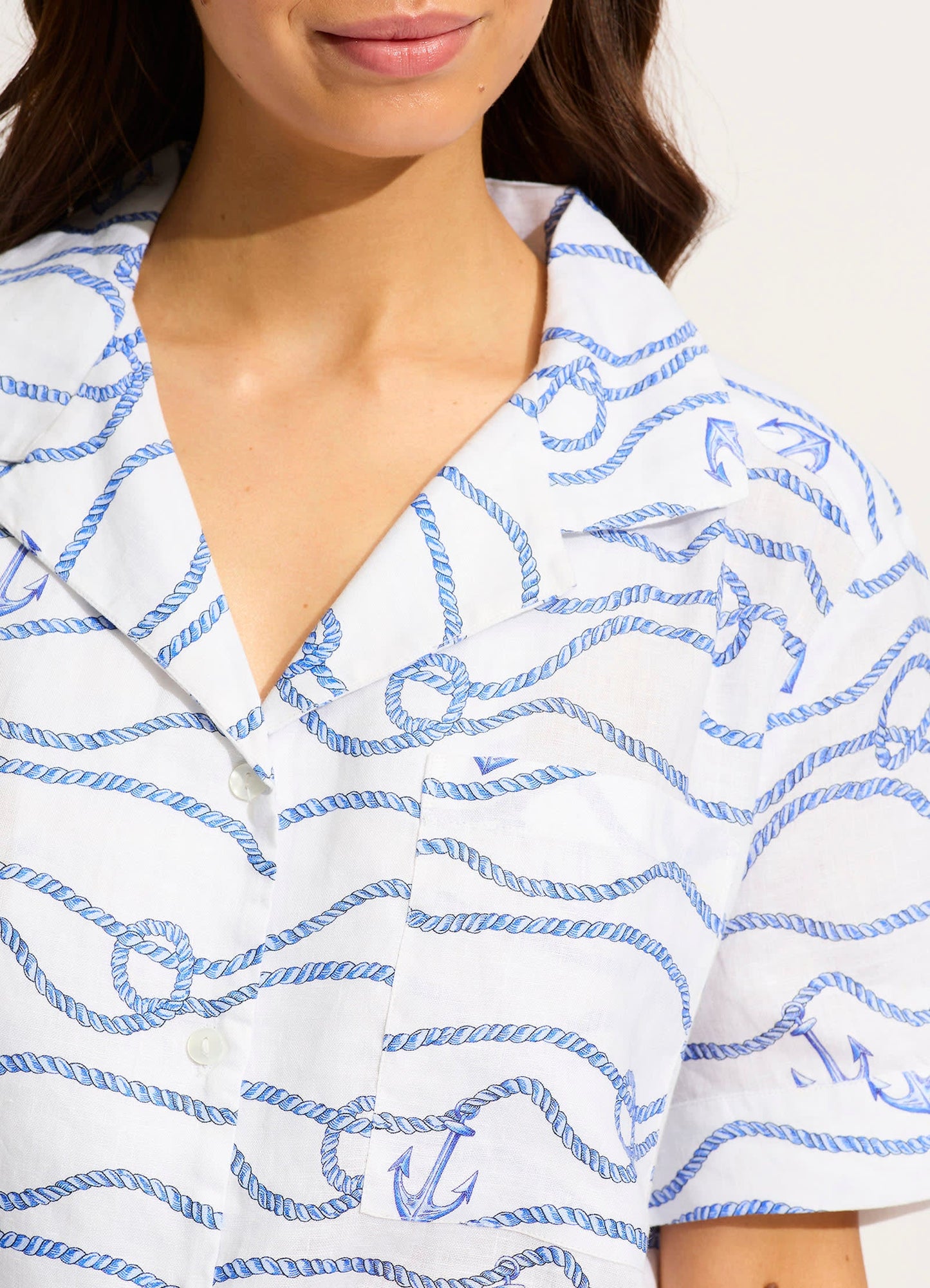  Set Sail Short Sleeve Shirt - White