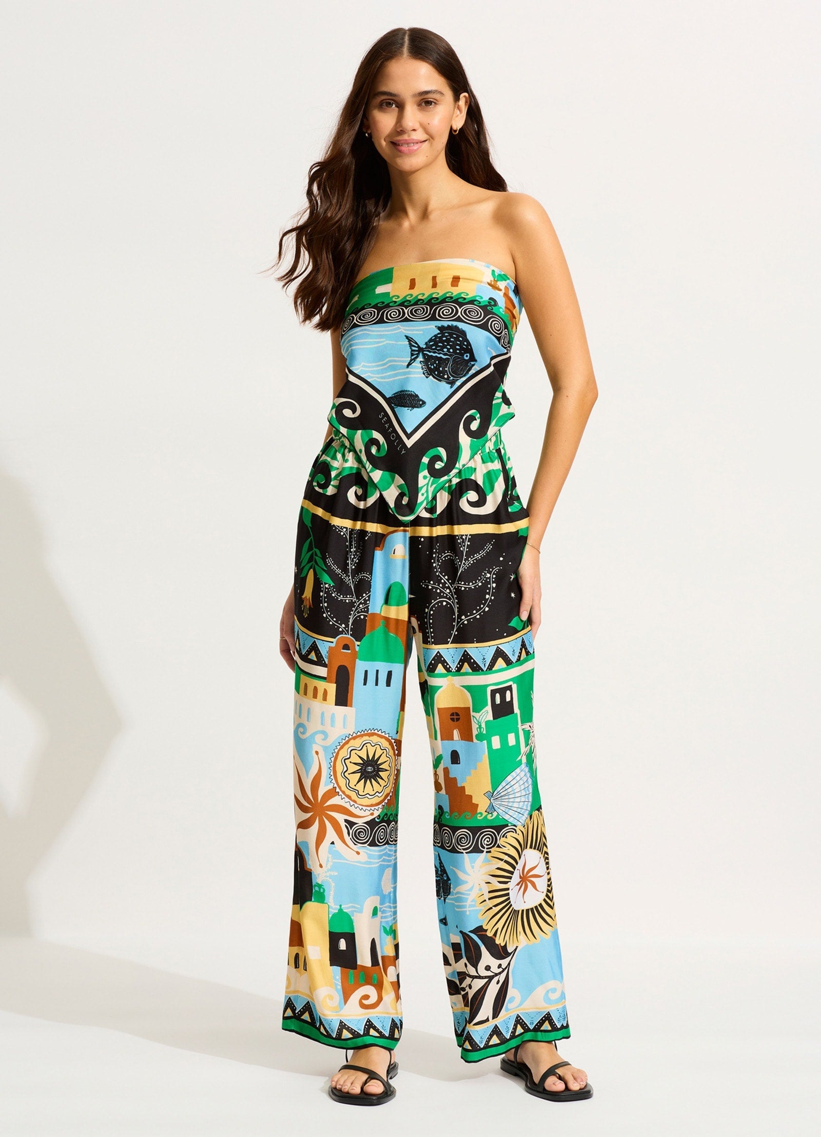  Atlantis Wide Leg Pant - Ecru