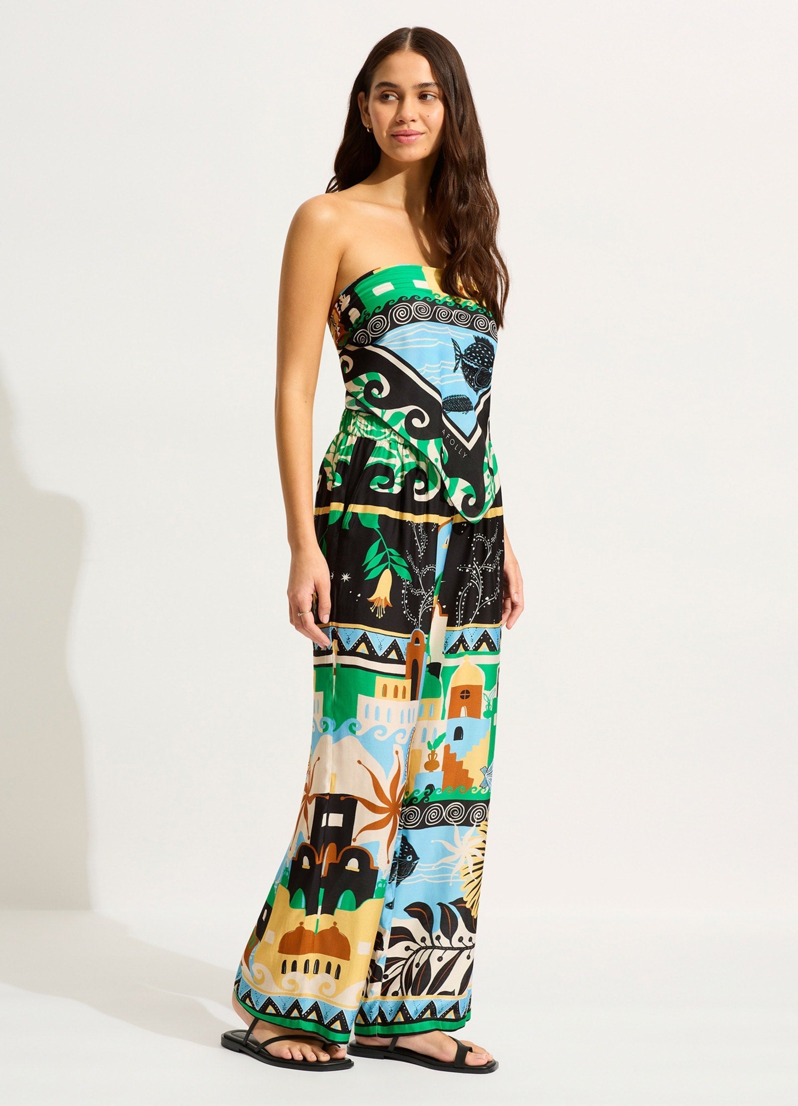  Atlantis Wide Leg Pant - Ecru