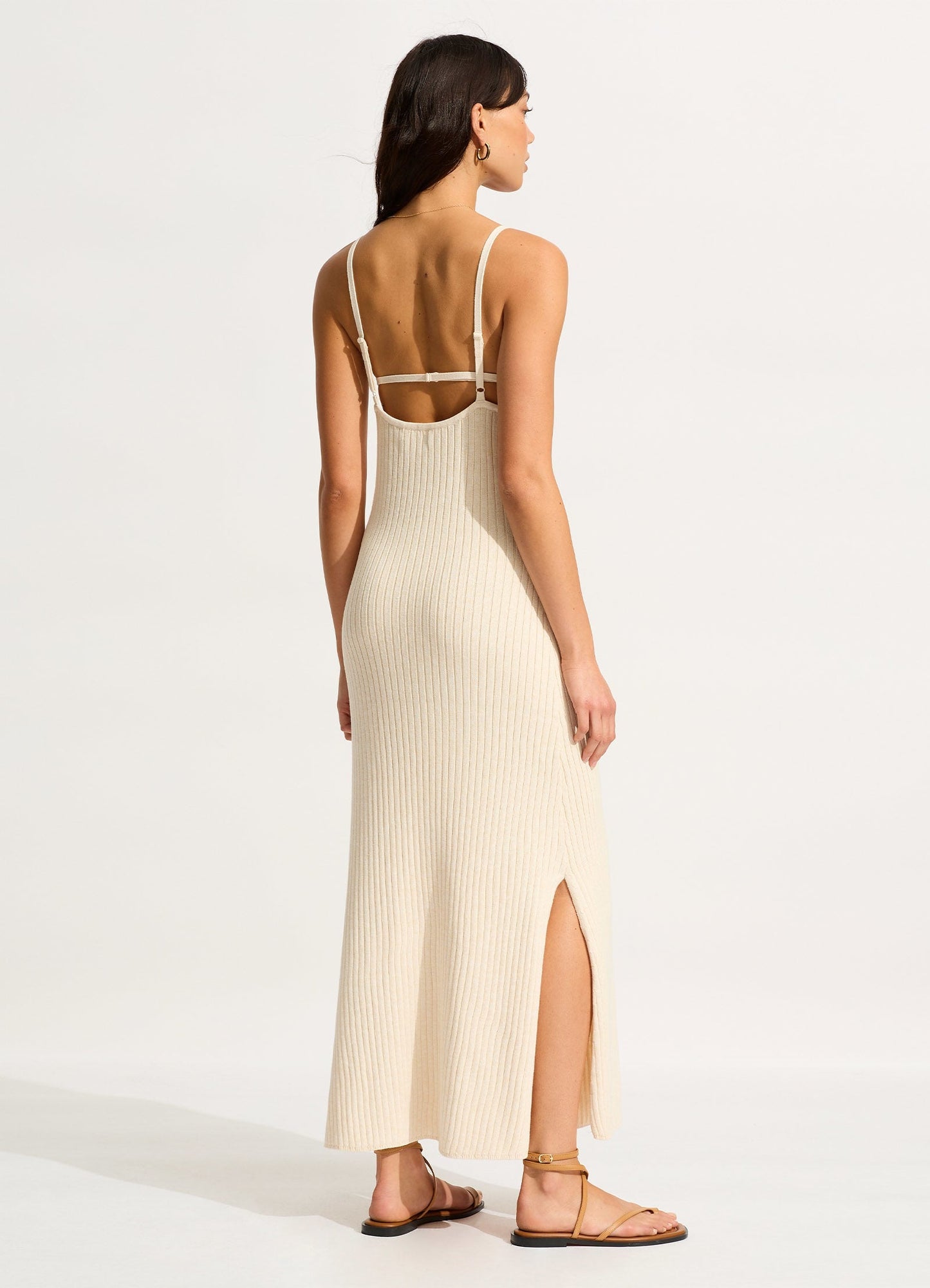 Wavelength Maxi Knit Dress - Ecru