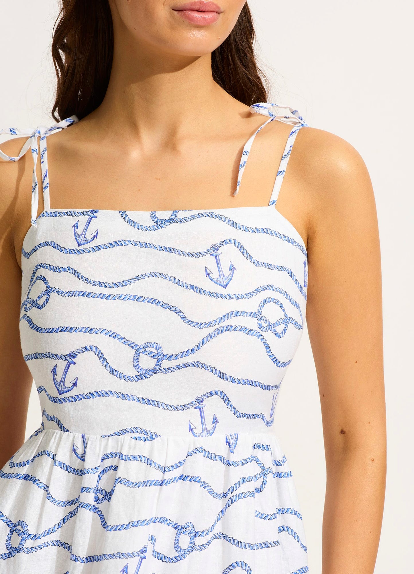 Set Sail Mini Dress - White