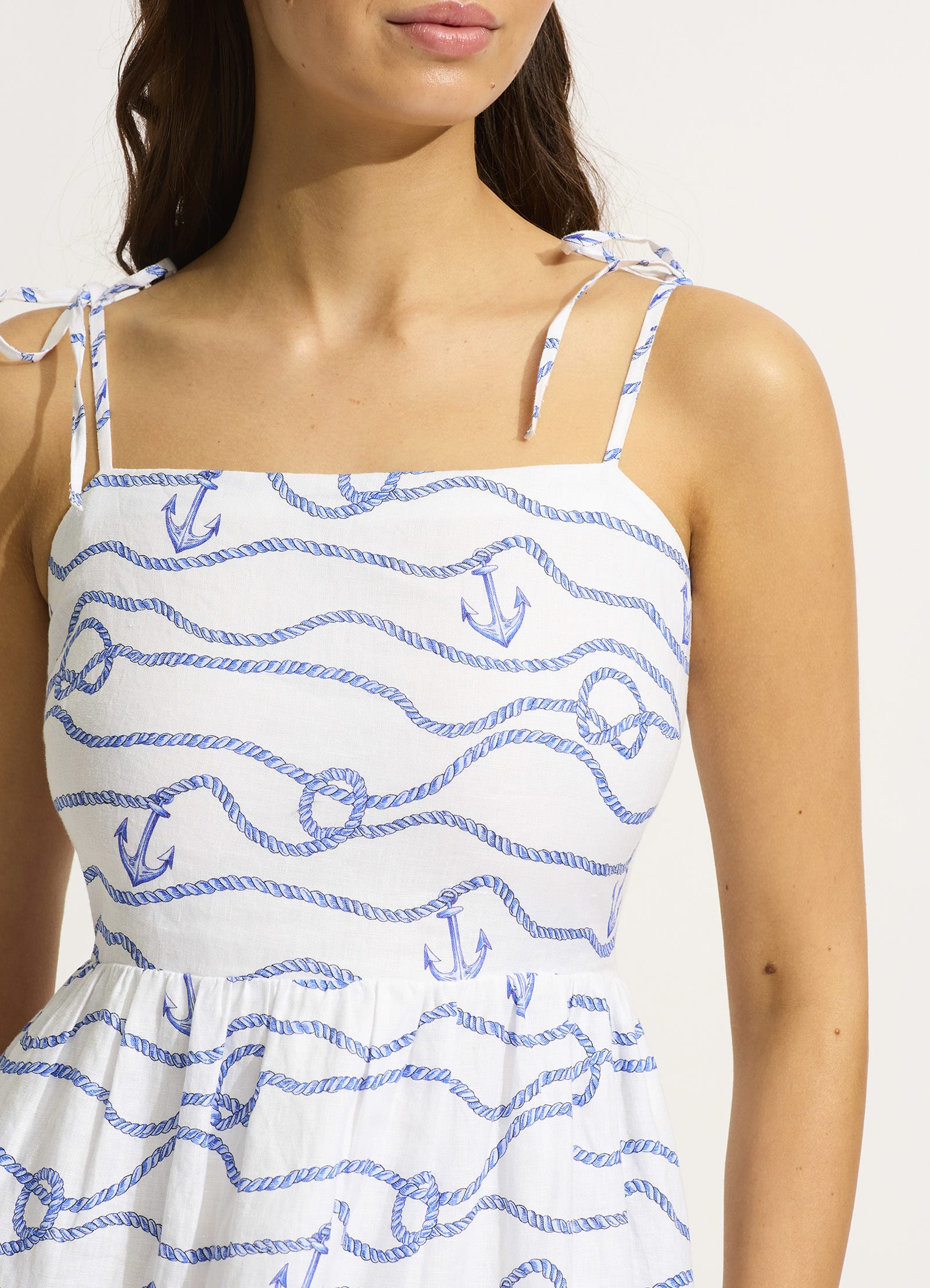  Set Sail Mini Dress - White