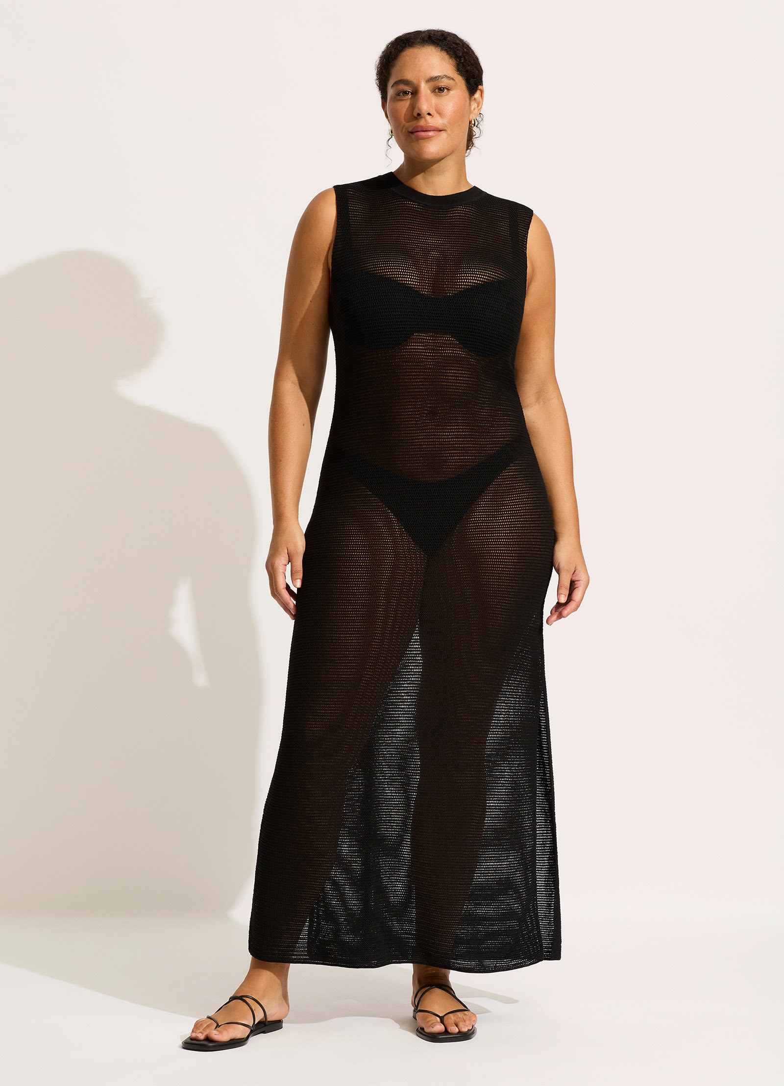 Kasbah Maxi Knit Dress - Black