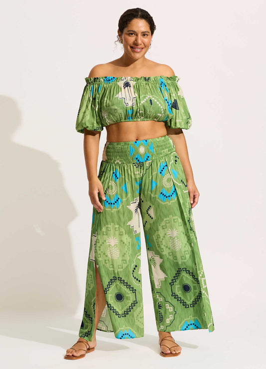  Kasbah Off Shoulder Top - Sage