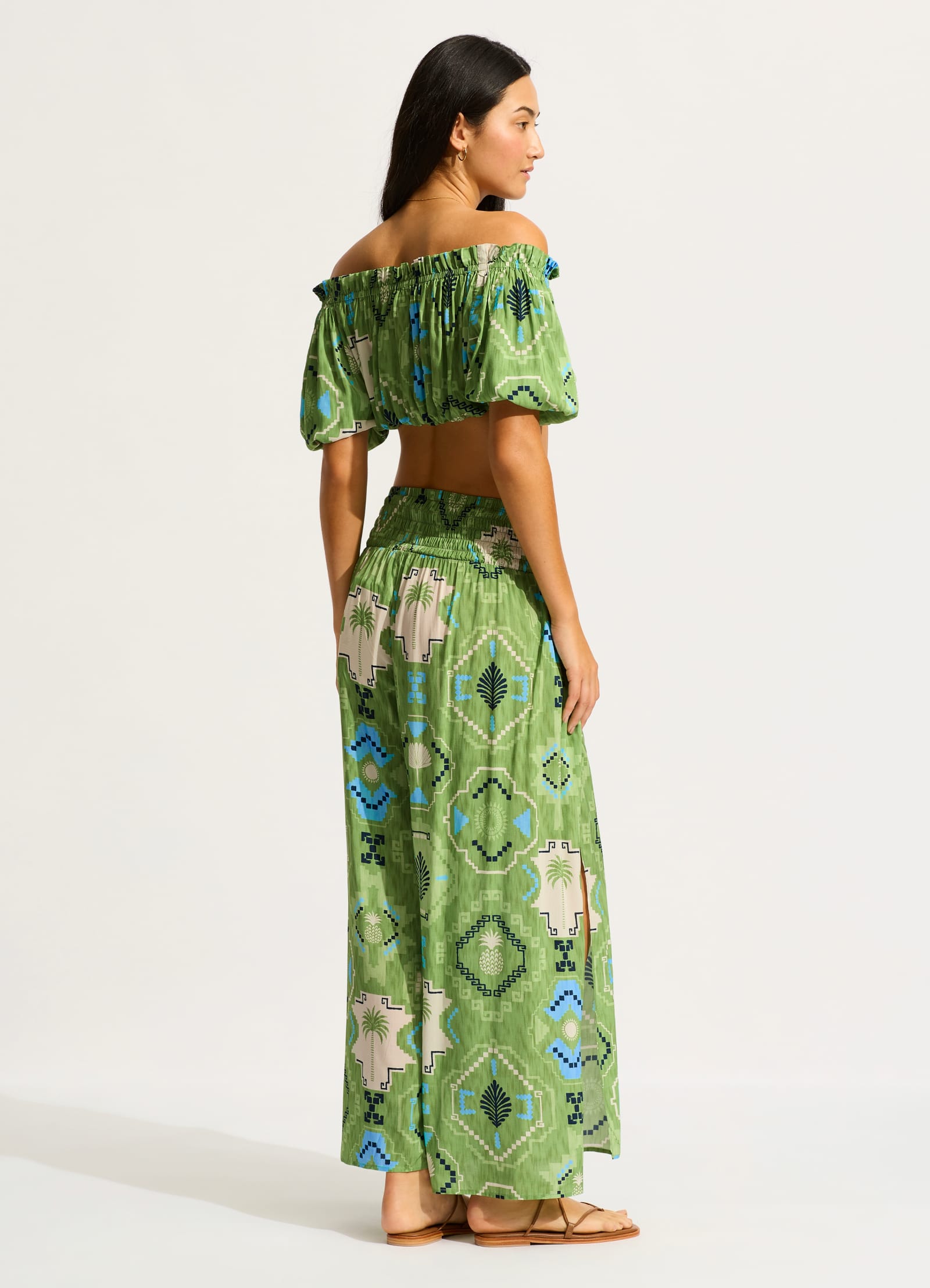  Kasbah Off Shoulder Top - Sage