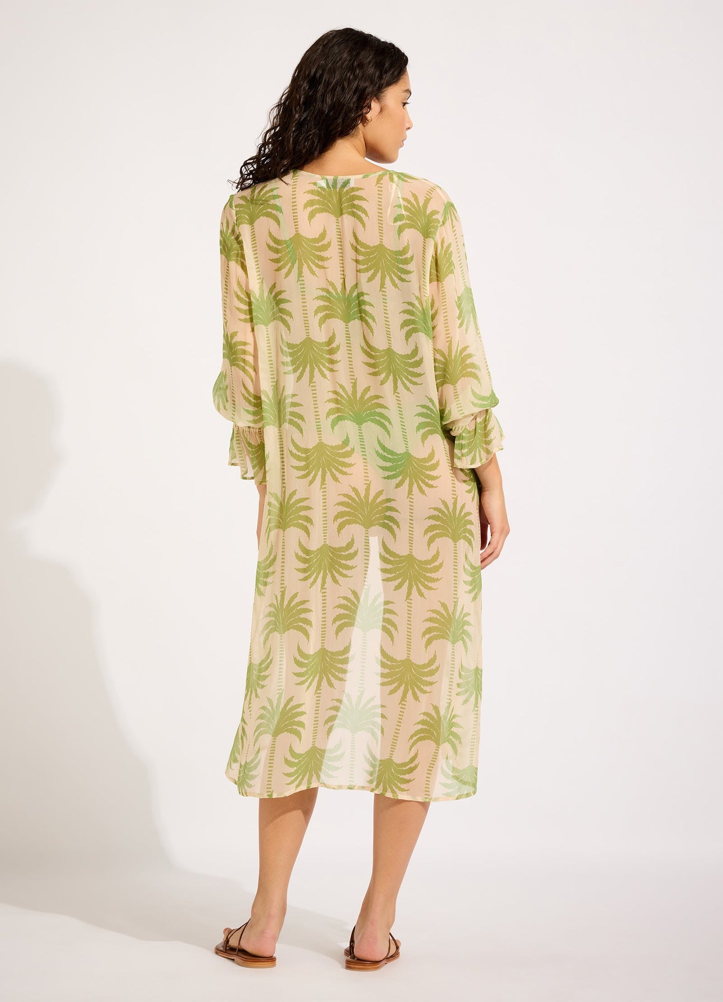  Oasis Tie Front Cover Up - Sage