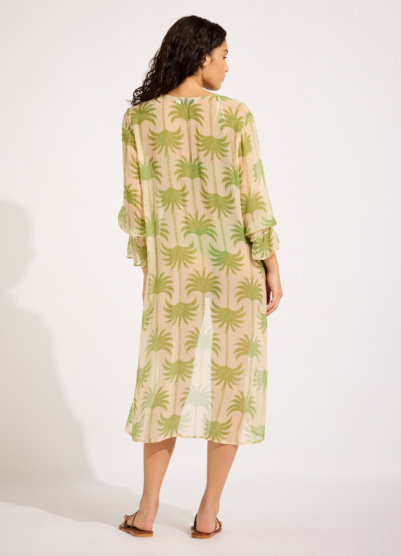  Oasis Tie Front Cover Up - Sage